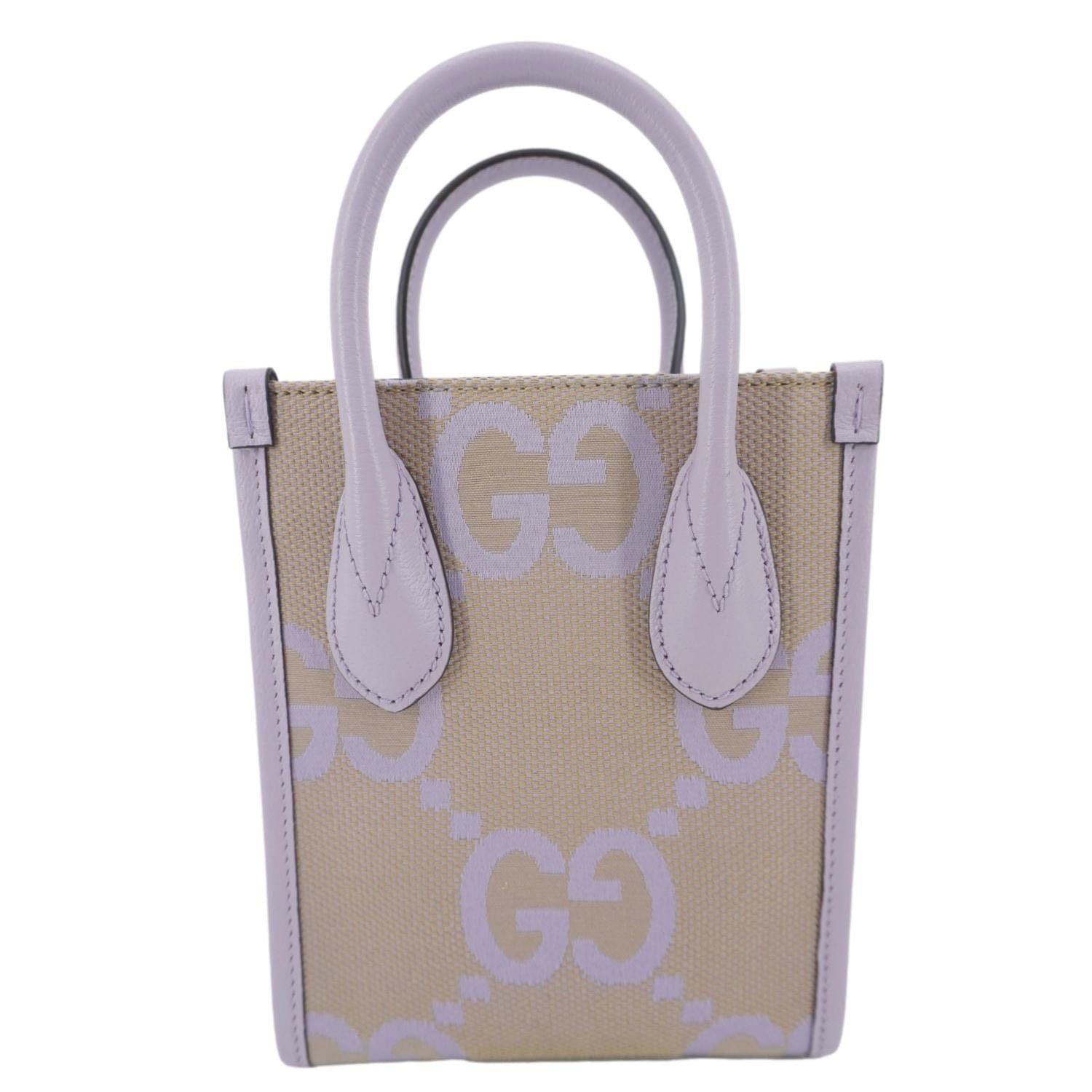 Gucci Jumbo Tote Bag Purple Canvas Mini