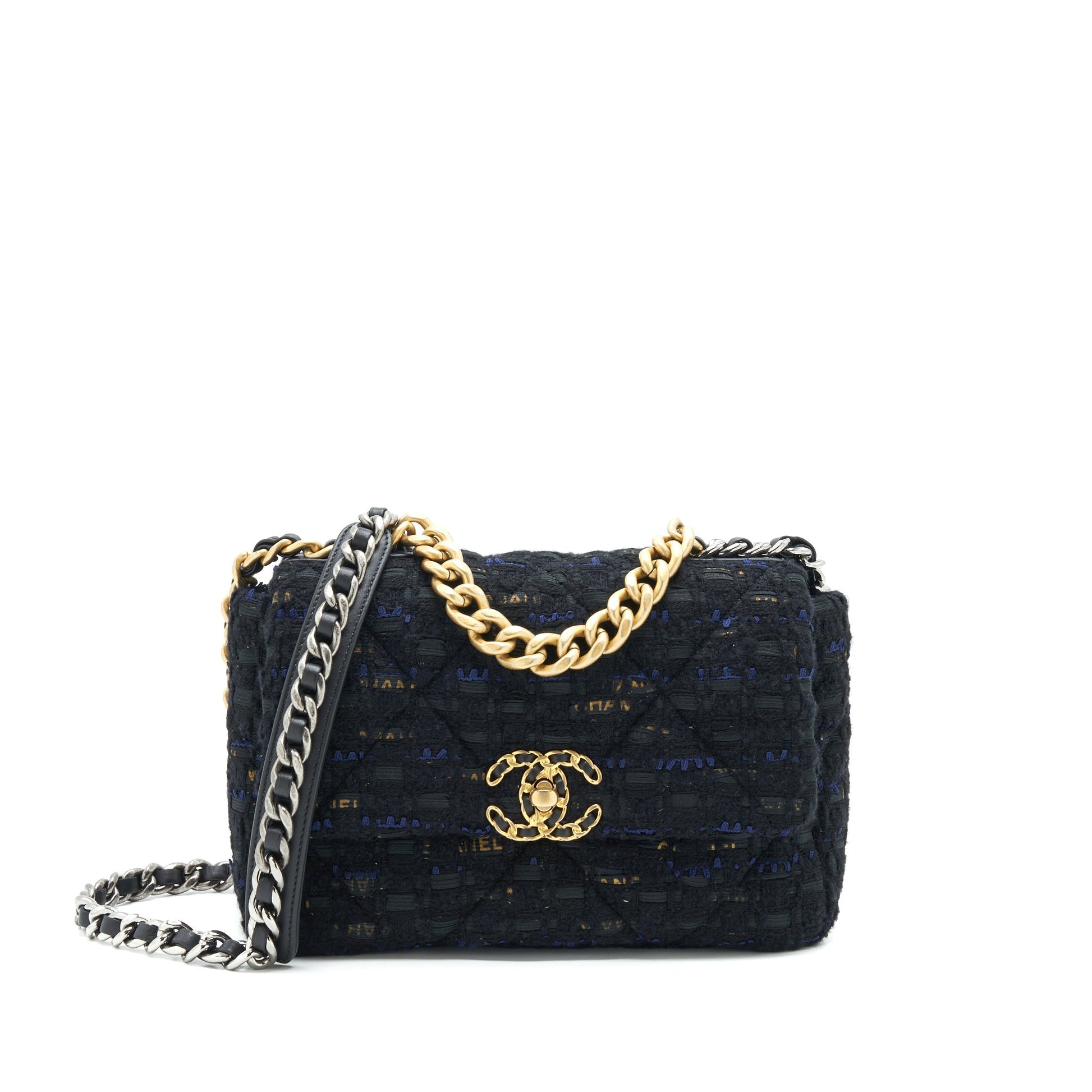 Chanel Tweed 19 Flap Small Shoulder Bag