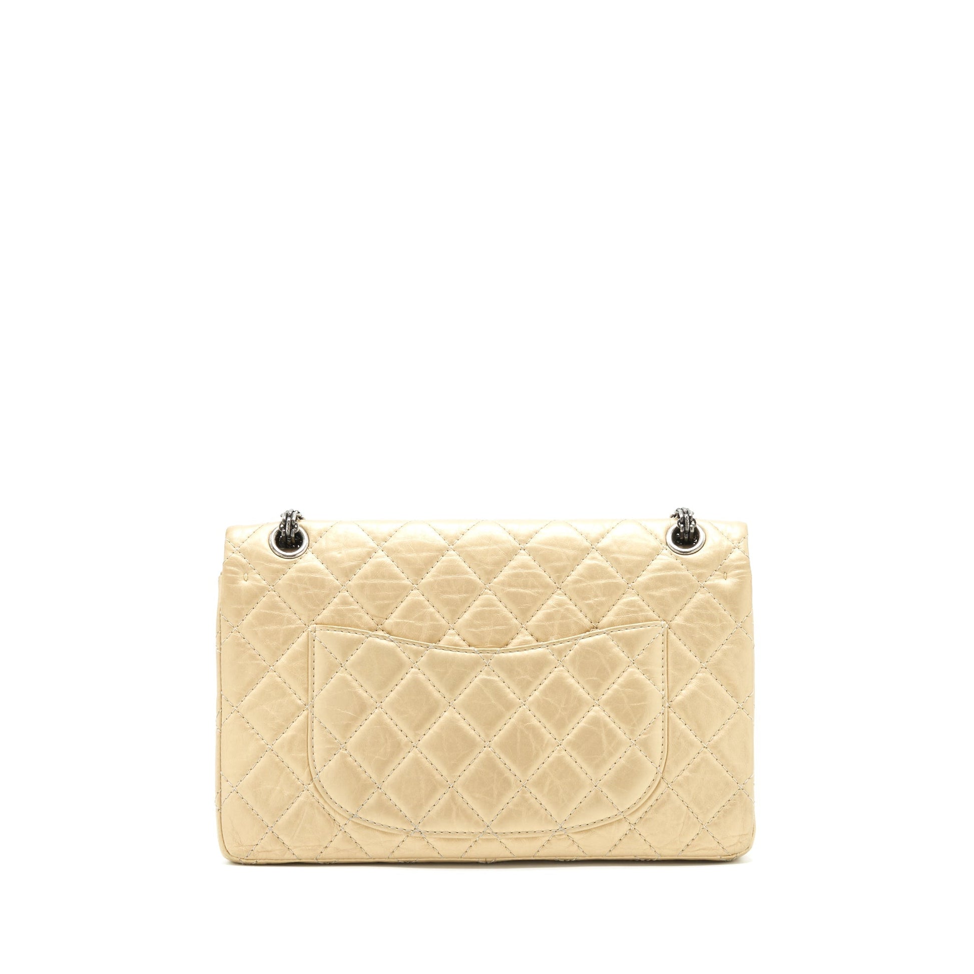 Chanel 2.55 Reissue 226 Double Flap Ruthenium Shoulder Bag