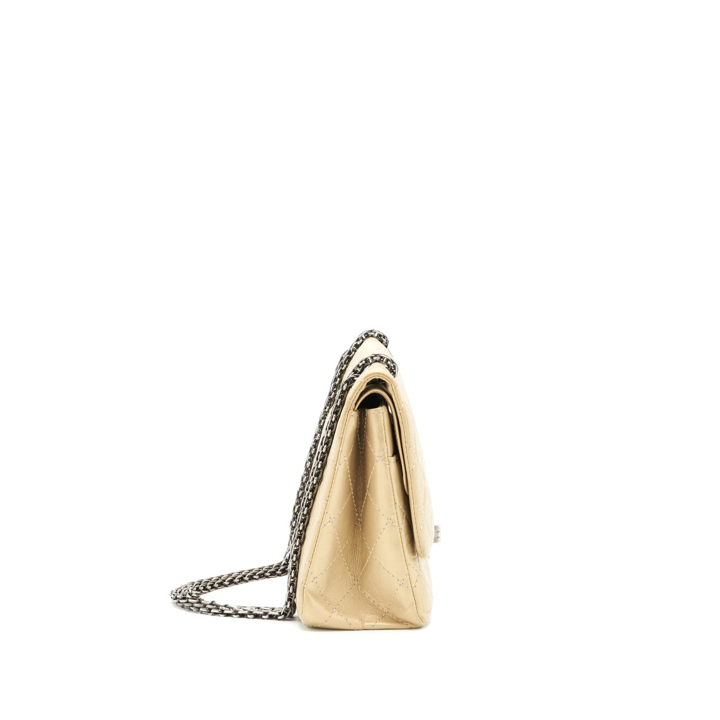Chanel 2.55 Reissue 226 Double Flap Ruthenium Shoulder Bag