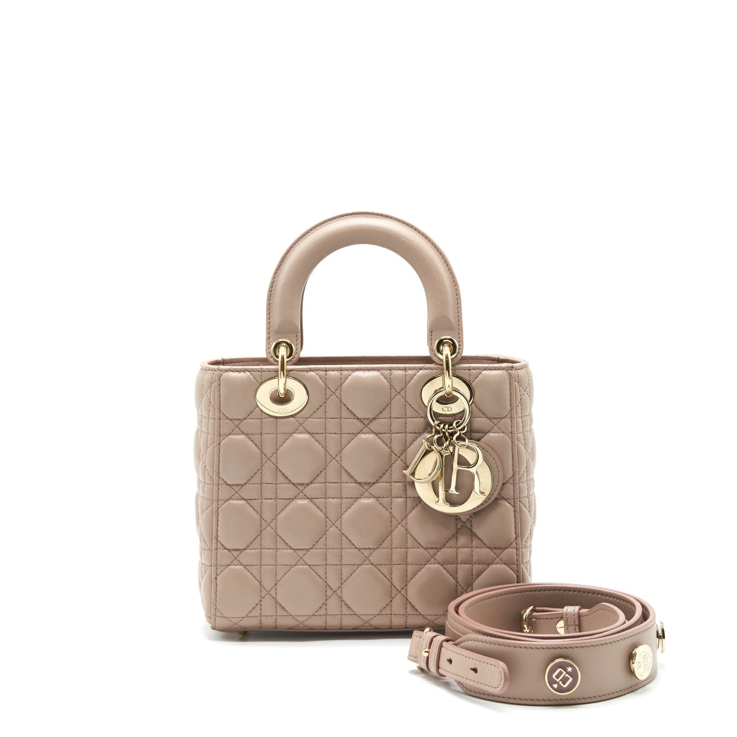Dior Lady Dark Handbag Beige Small Travel Bag