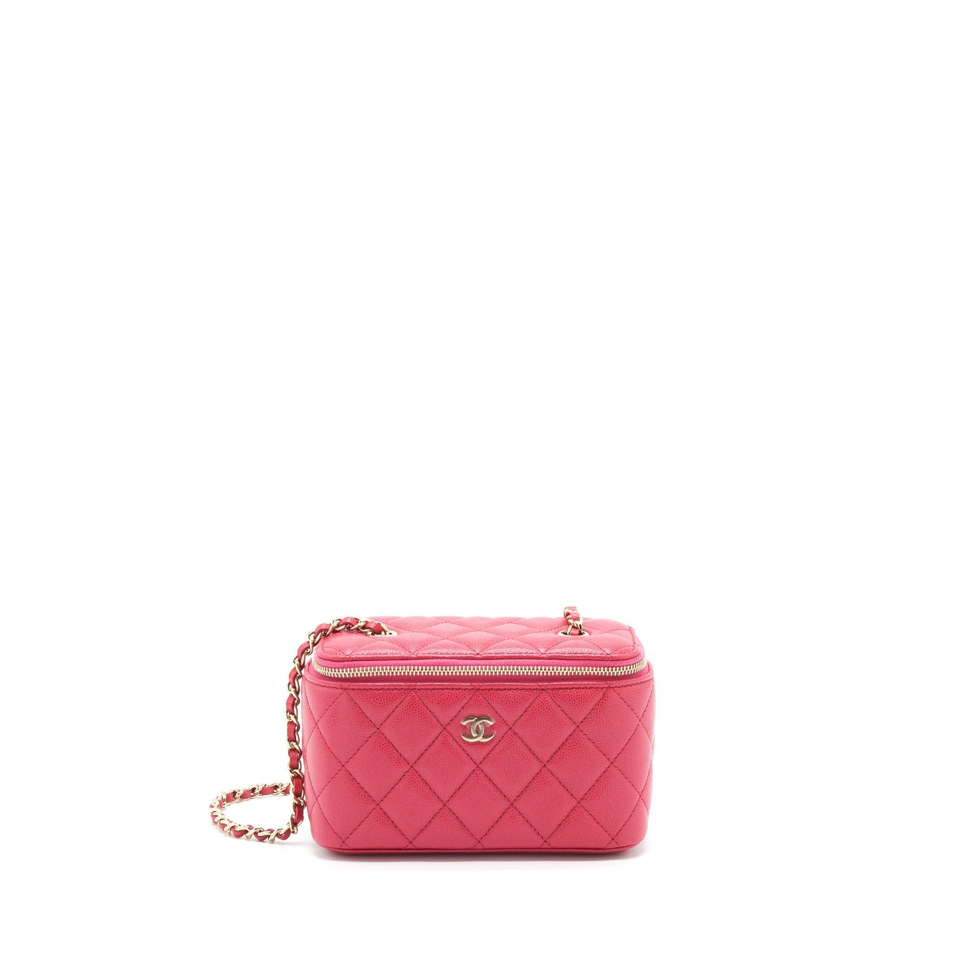 Chanel Long Vanity Caviar LGHW Pink Handbag