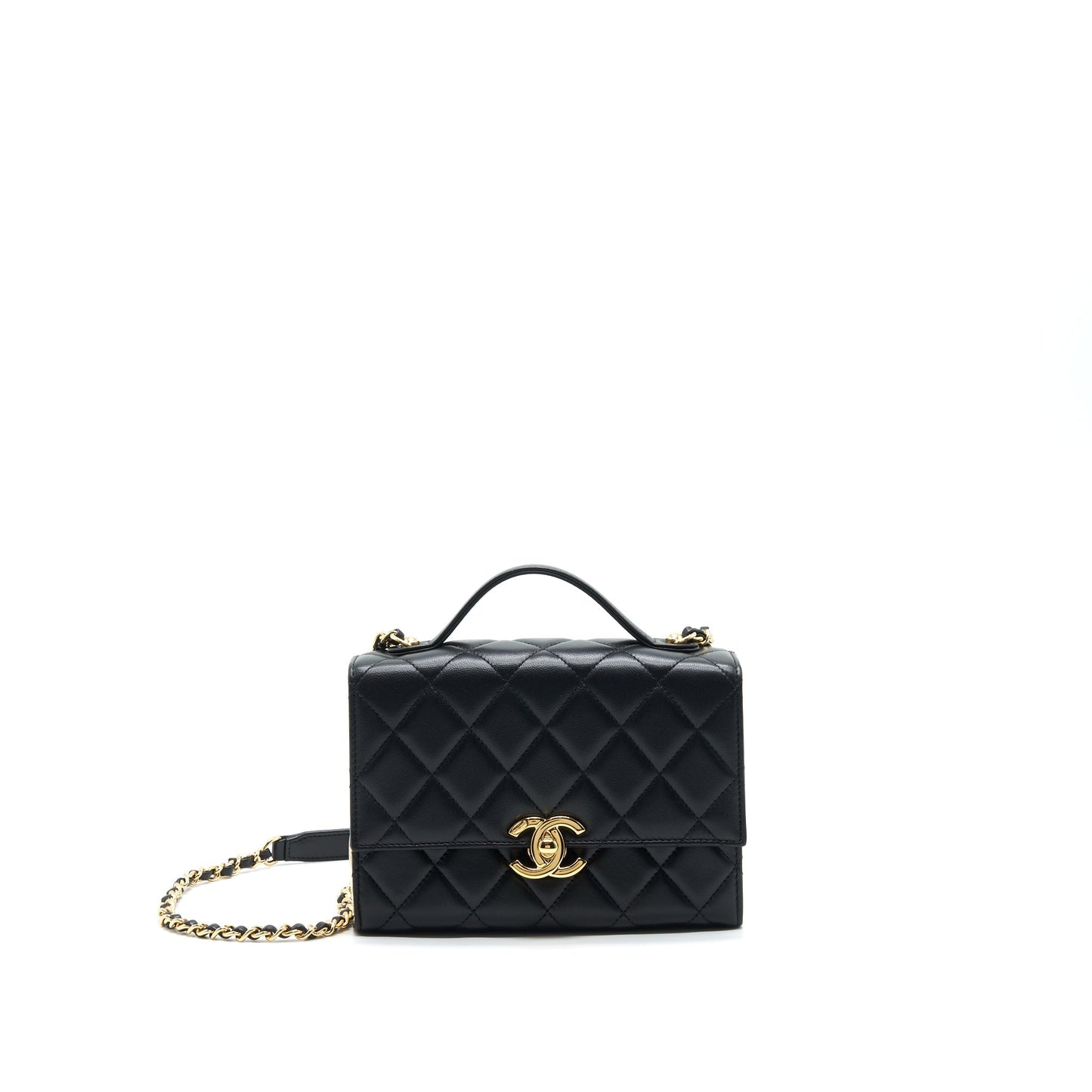 Chanel 21K Black Gold Shoulder Bag