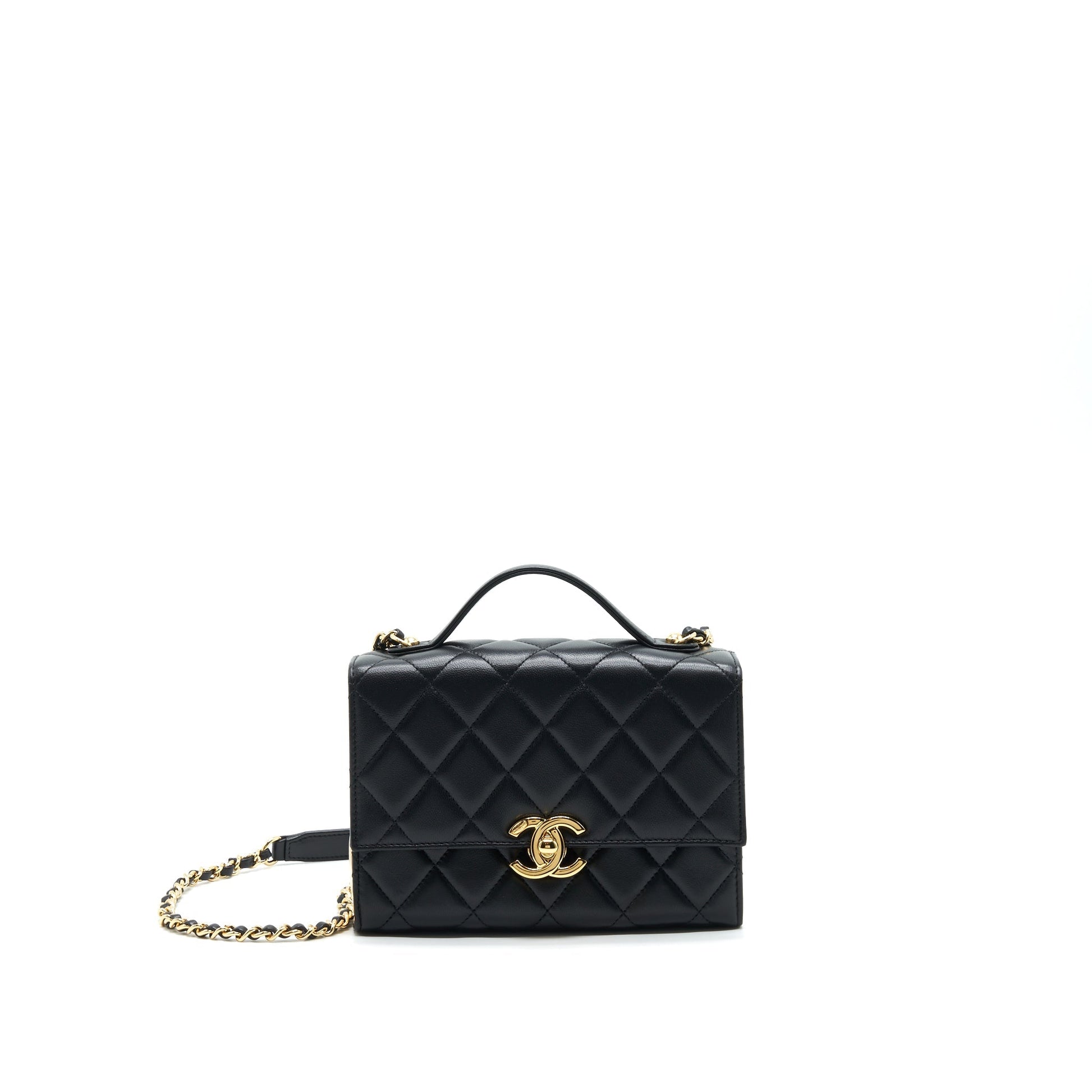 Chanel 21K Black Gold Shoulder Bag