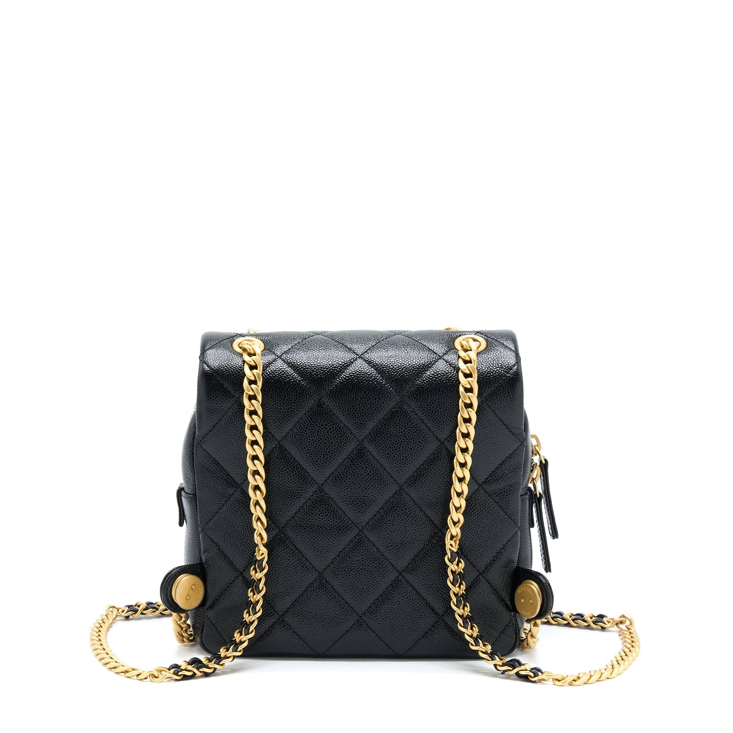 Chanel 22P Flap Backpack Caviar GHW Microchip Black