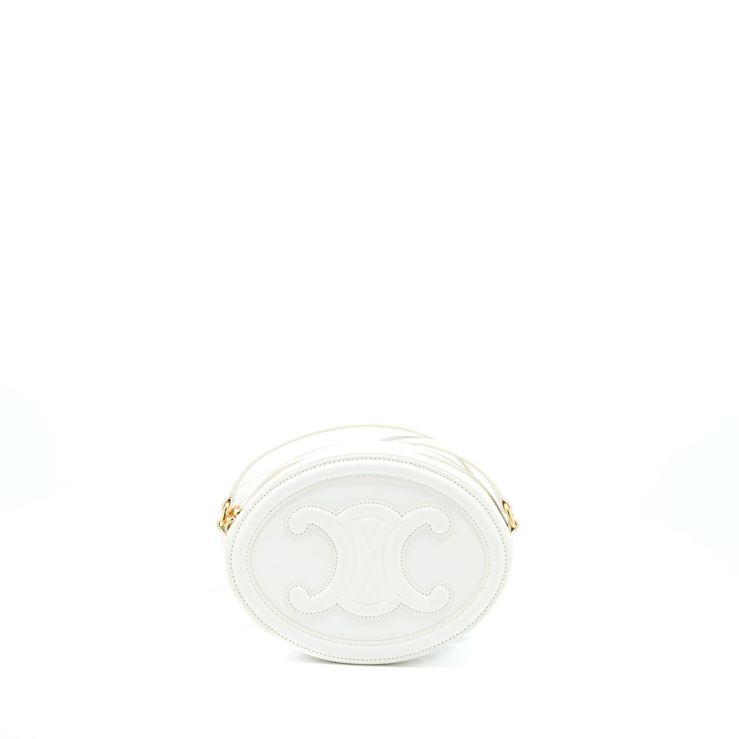 Celine Oval Purse Cuir Triumphed Calfskin Handbag White Travel Bag