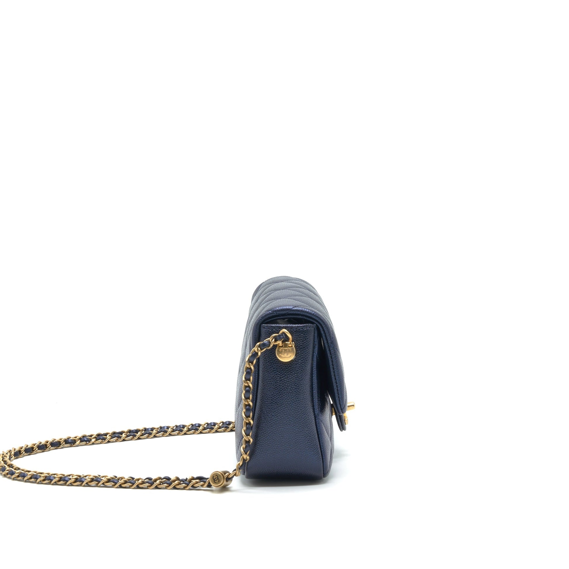 Chanel 21K My Perfect Flap Caviar GHW Black Shoulder Bag