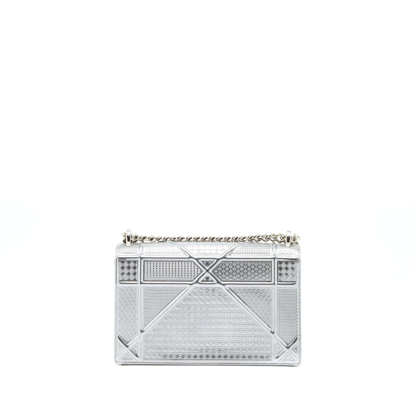 Dior ma Purse In Metallic Handbag Silver Medium Travel Bag