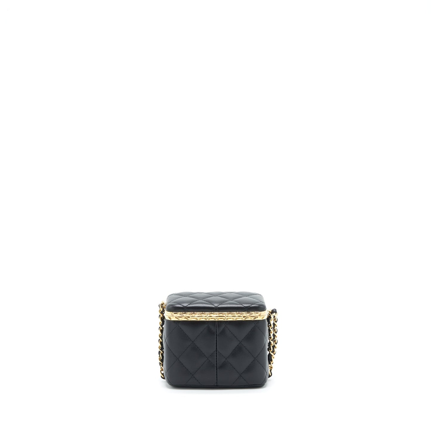 Chanel 22S Clic Flap Vanity Lambskin LGHW Black Small Handbag