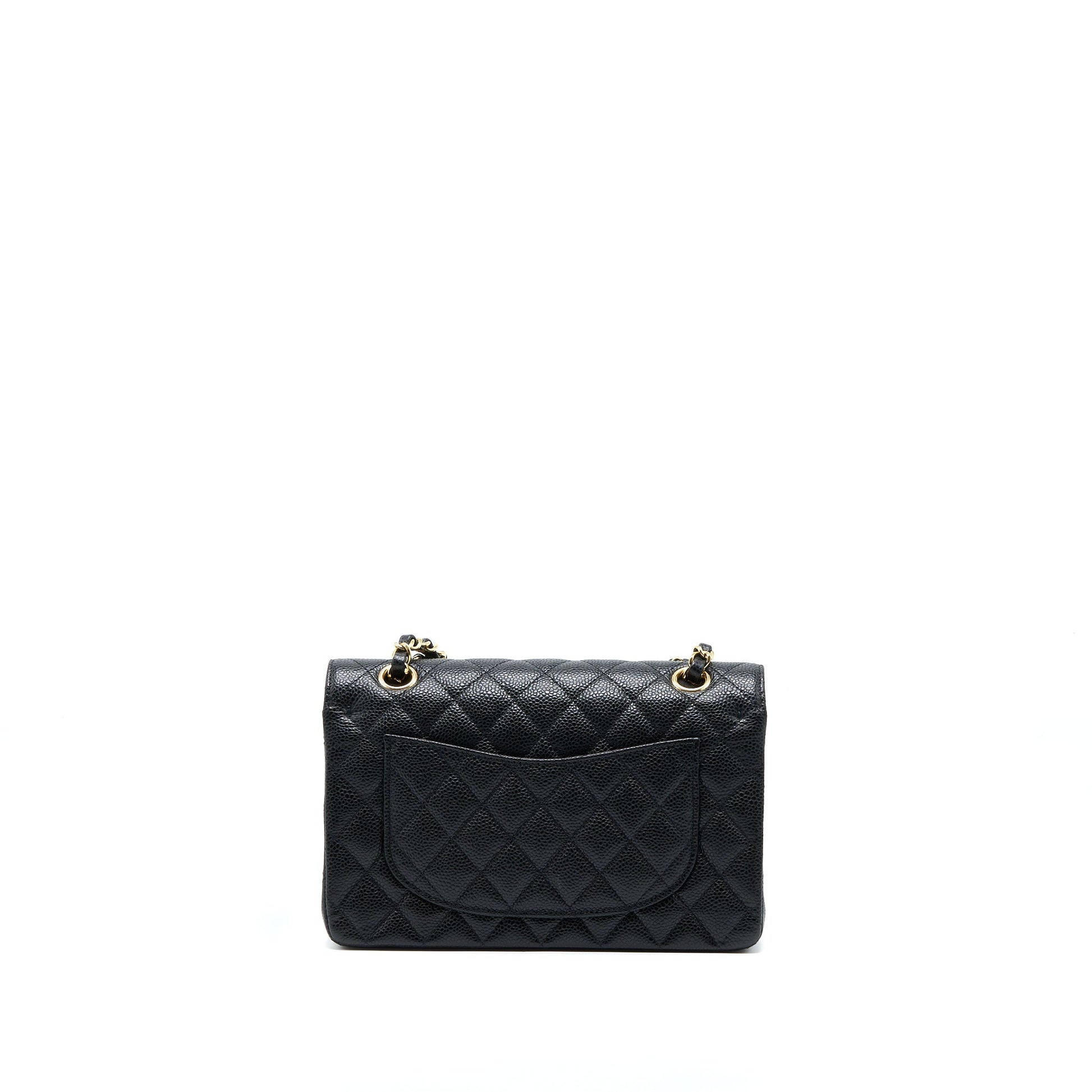 Chanel Classic Double Flap Caviar GHW Microchip Black Small Shoulder Bag Microchip 4