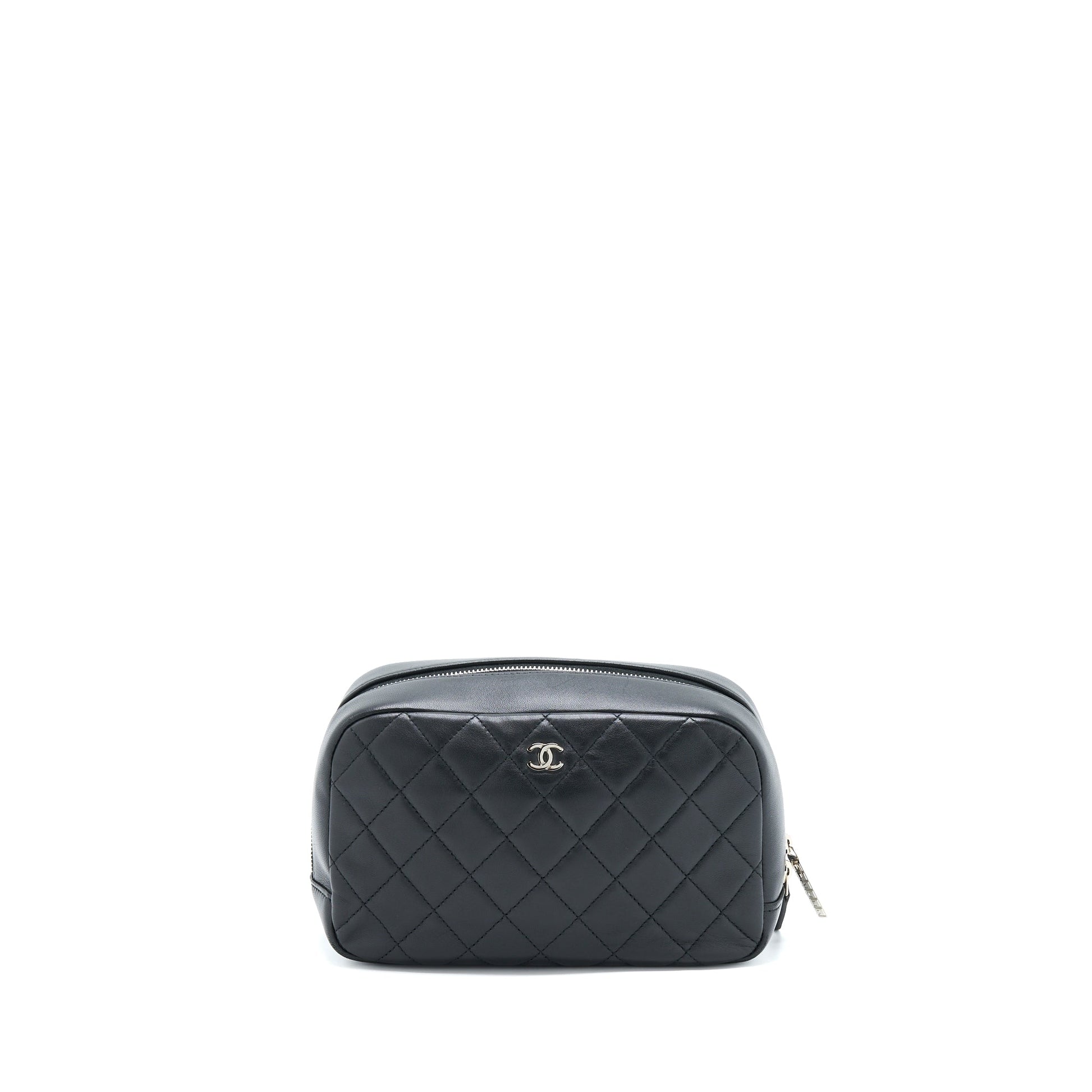 Chanel Camera Lambskin SHW Black Clutch Bag