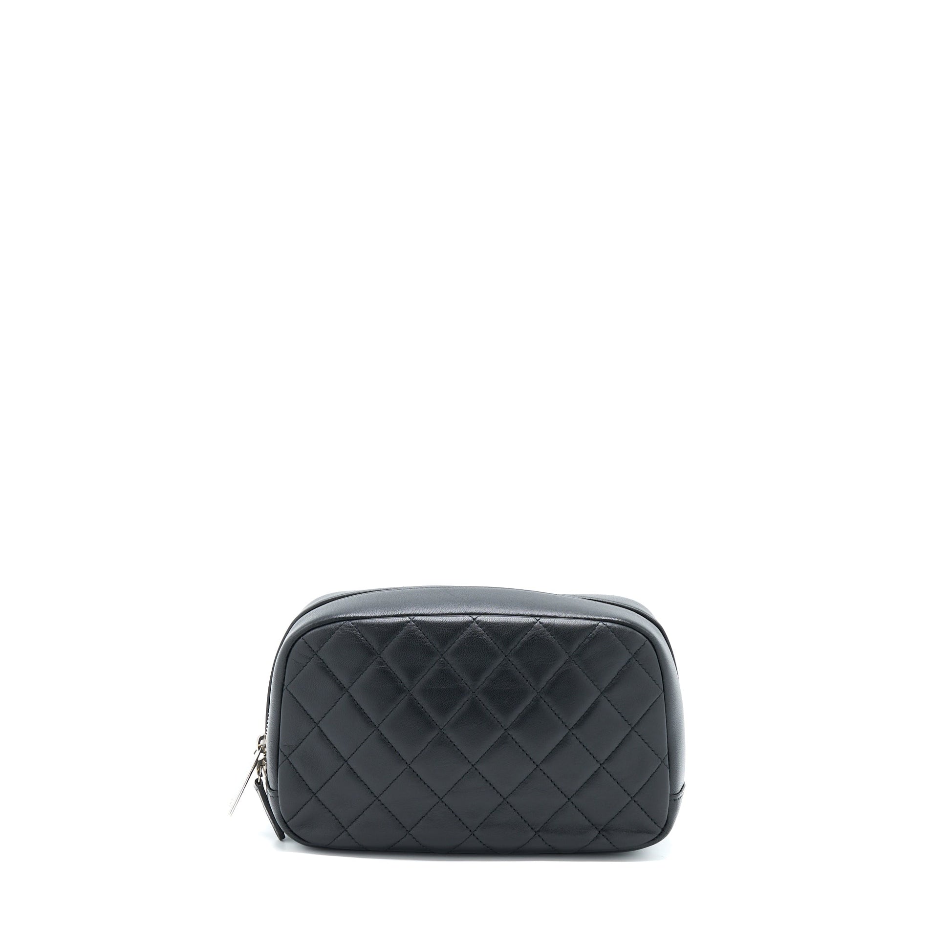 Chanel Camera Lambskin SHW Black Clutch Bag