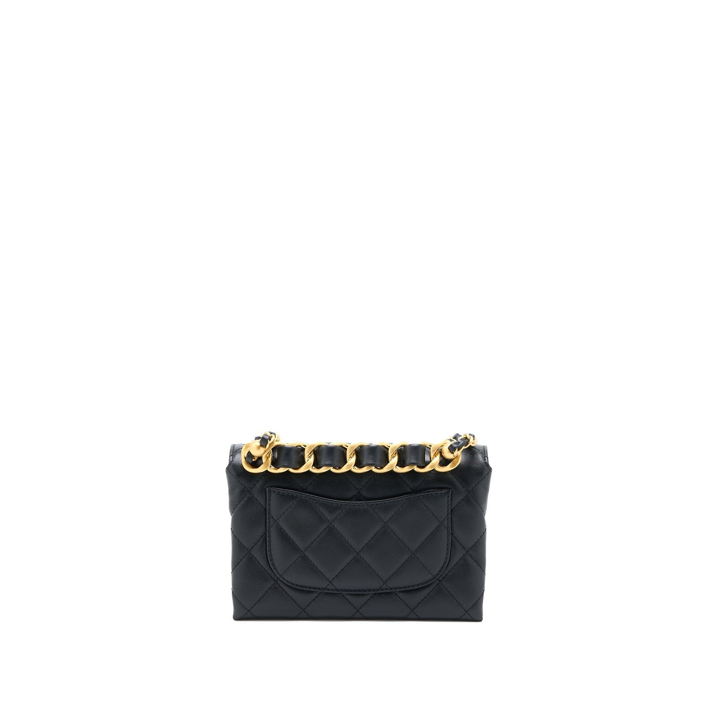 Chanel 22S Seasonal Flap Calfskin Brushed GHW Black Shoulder Bag Ghw 1