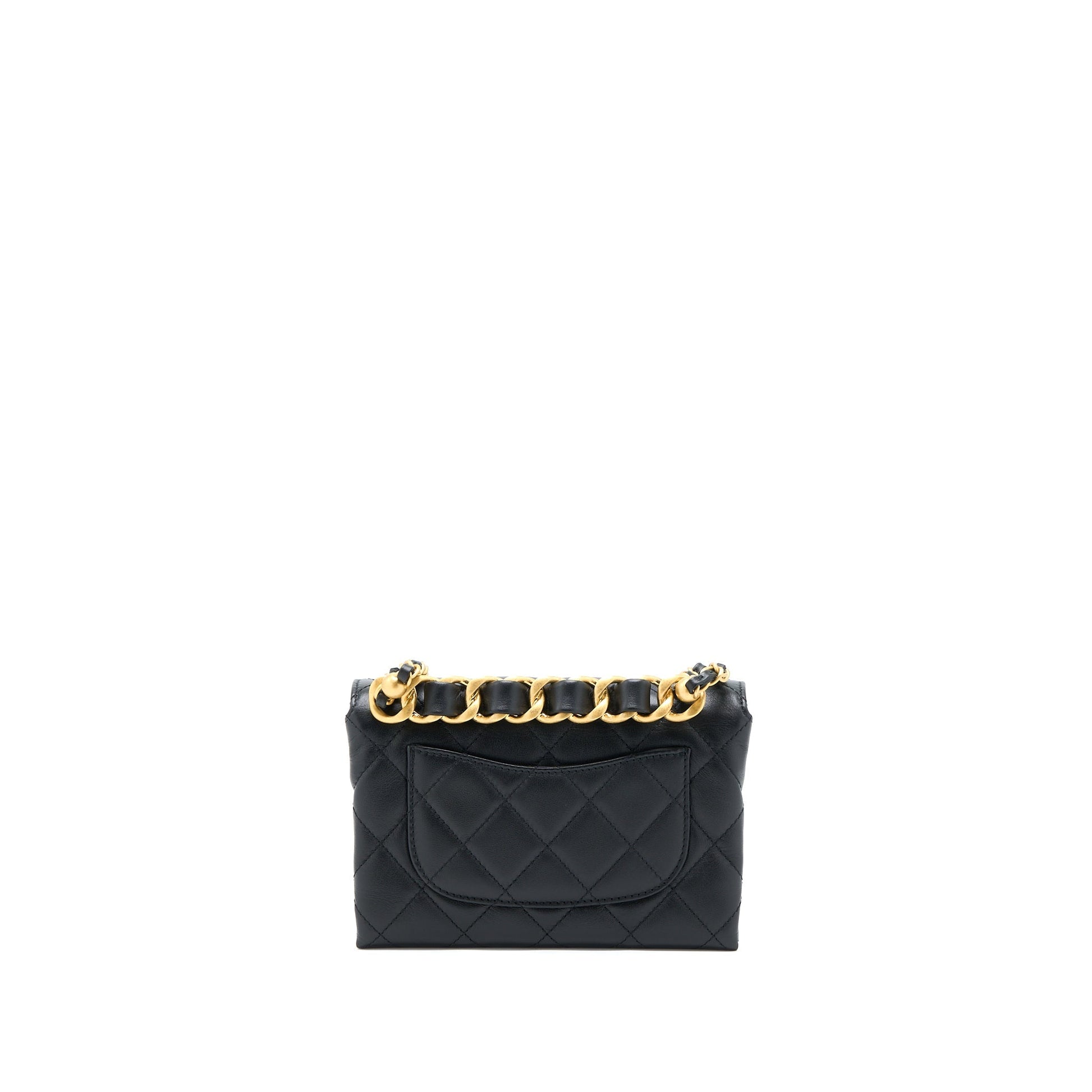 Chanel 22S Seasonal Flap Calfskin Brushed GHW Black Shoulder Bag Ghw 1