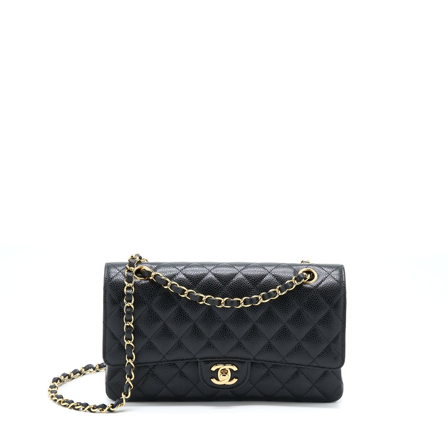 Chanel Classic Flap Caviar GHW Black Shoulder Bag Ghw 3
