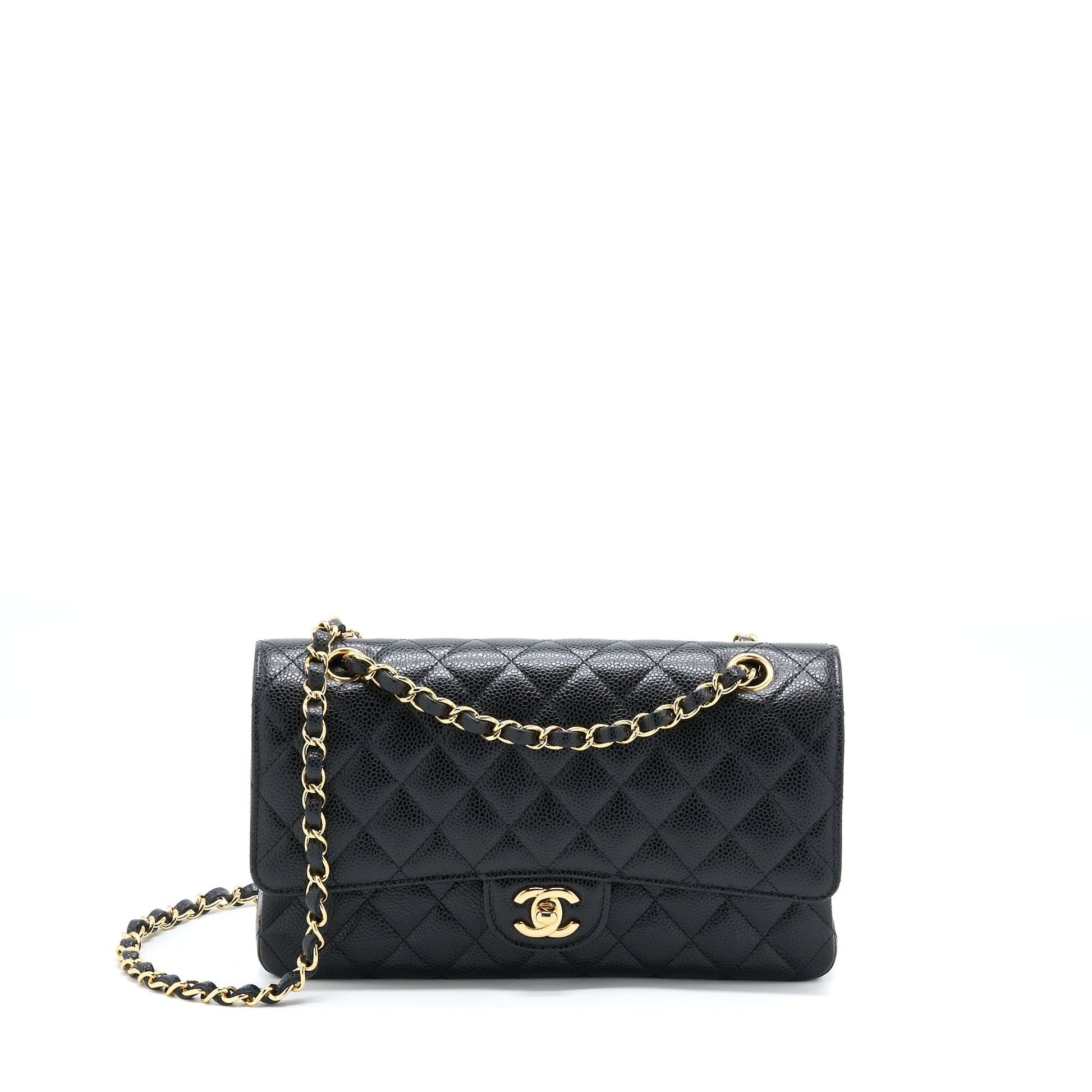 Chanel Classic Flap Caviar GHW Black Shoulder Bag Ghw 3