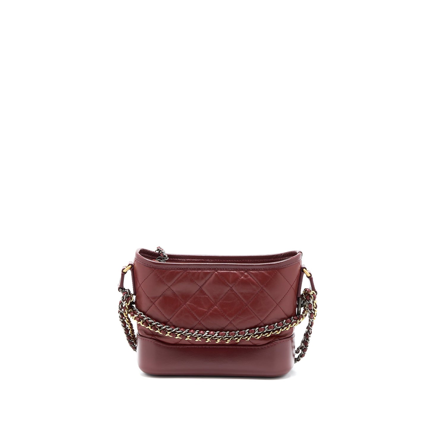 Chanel Gabrielle Hobo Calfskin Burgundy Hardware Multicolour Small Shoulder Bag