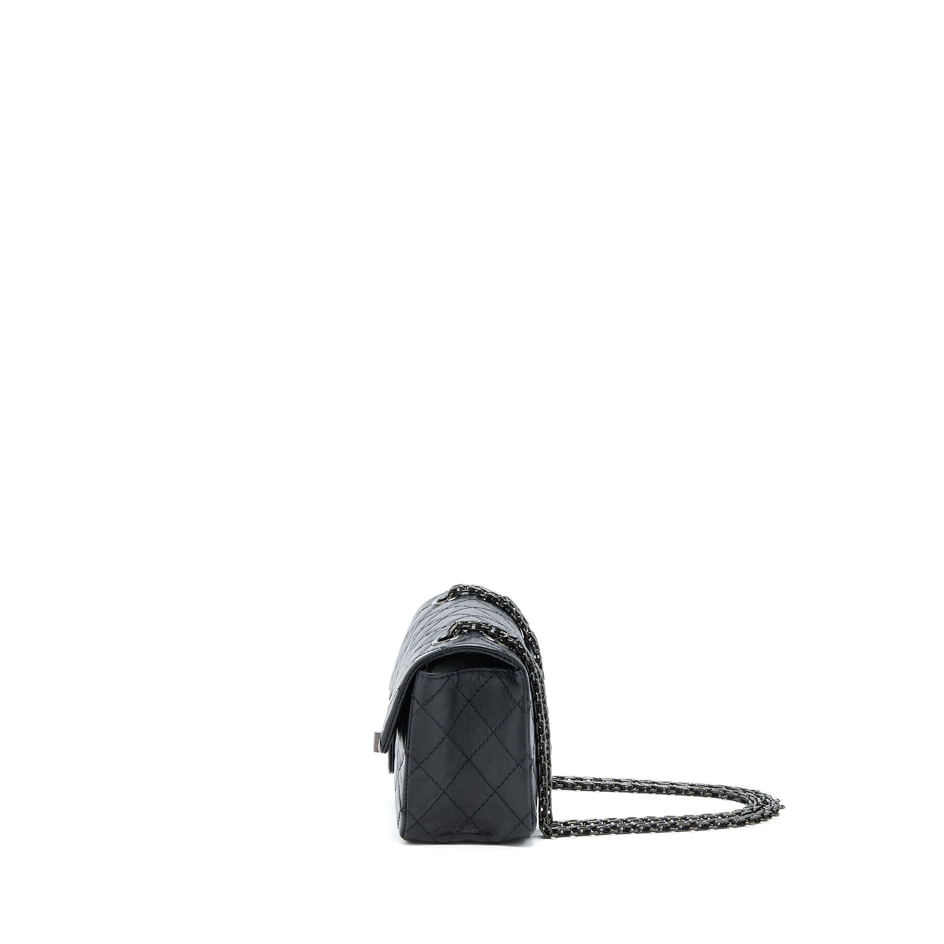 Chanel 2.55 Reissue Aged Calfskin So Hardware Black Mini Bag