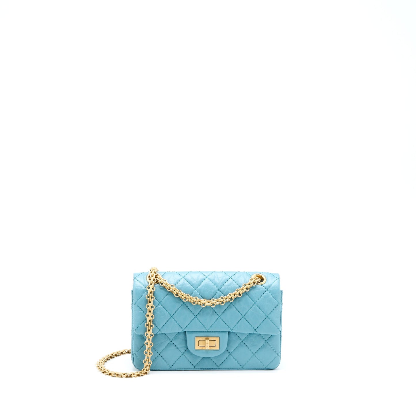 Chanel 2.55 Reissue Flap Aged Calfskin Light Blue Shoulder Bag