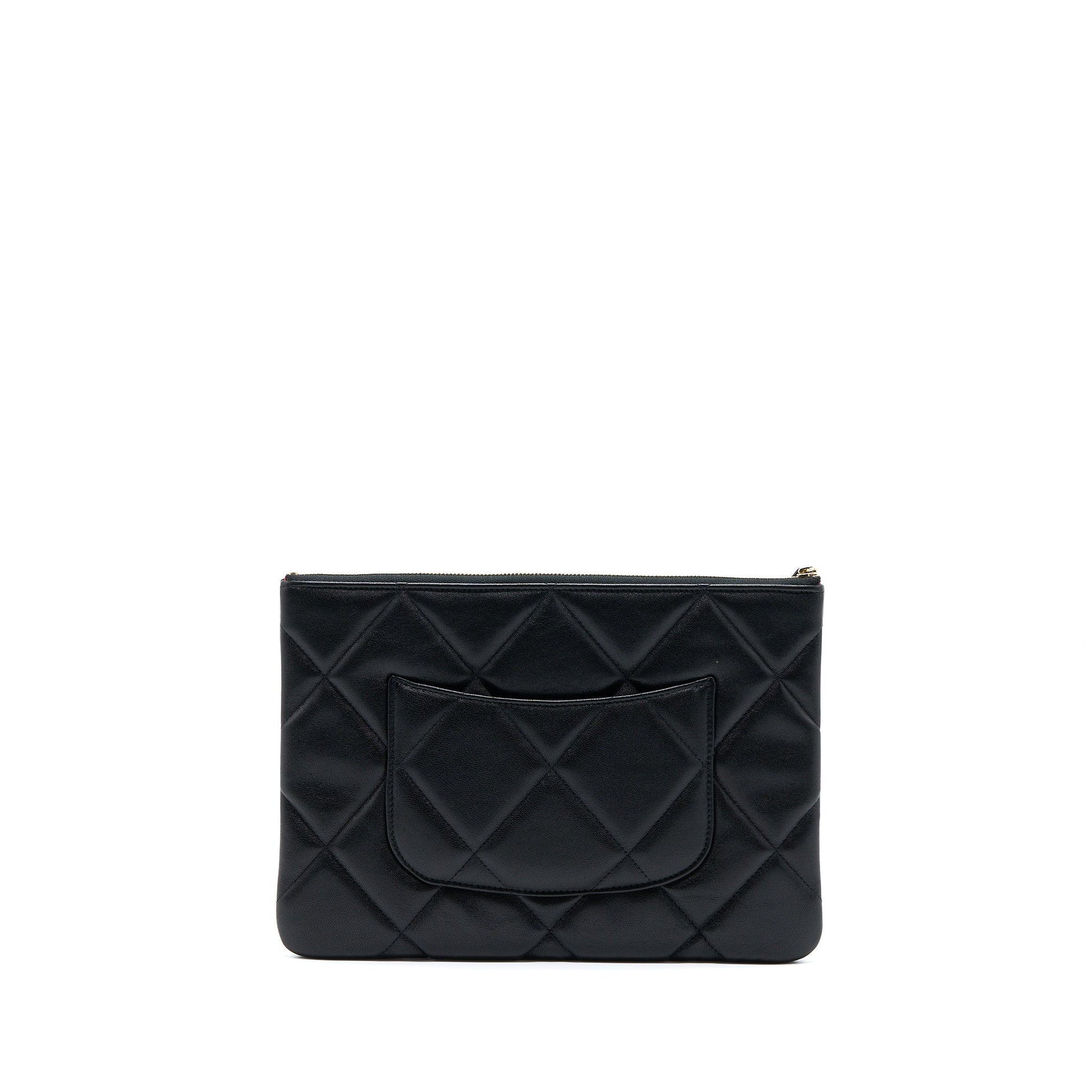 Chanel 19 Lambskin GHW Multicolour Black Clutch Bag