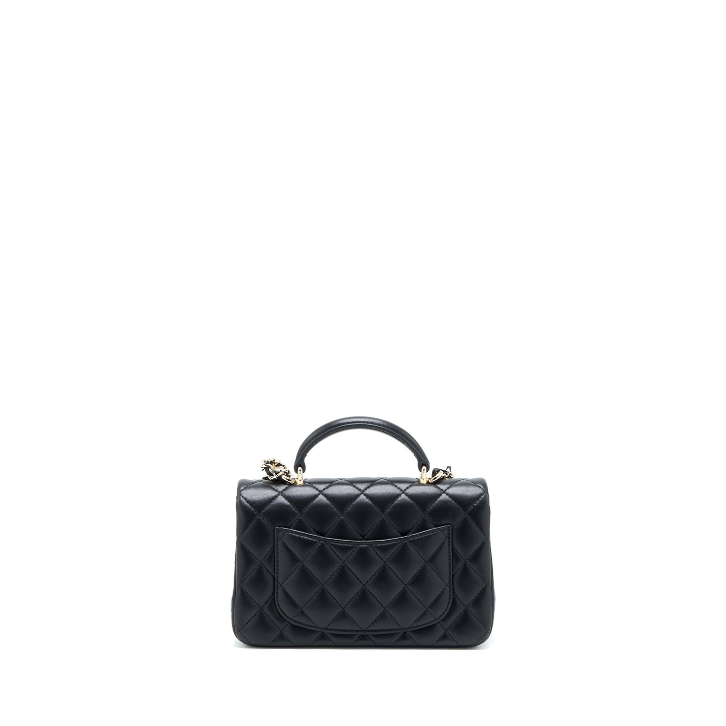 Chanel 22P lion charm Top Handle Rectangular Black Key Chain