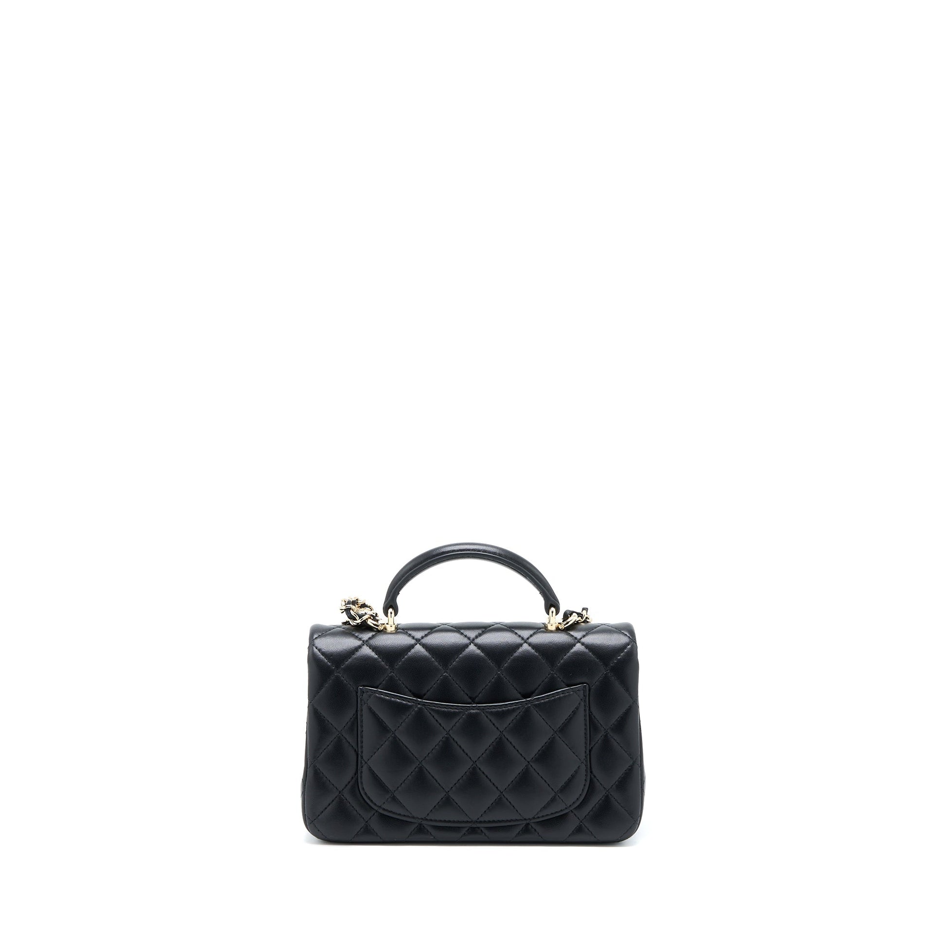 Chanel 22P lion charm Top Handle Rectangular Black Key Chain
