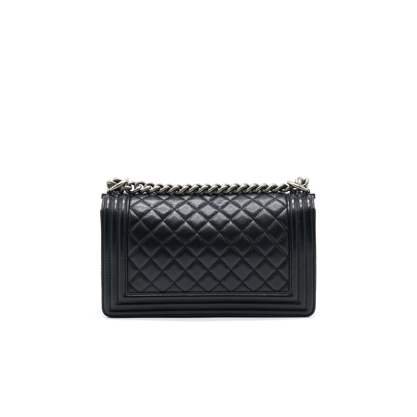 Chanel boy Caviar ruthenium hardware Black Handbag