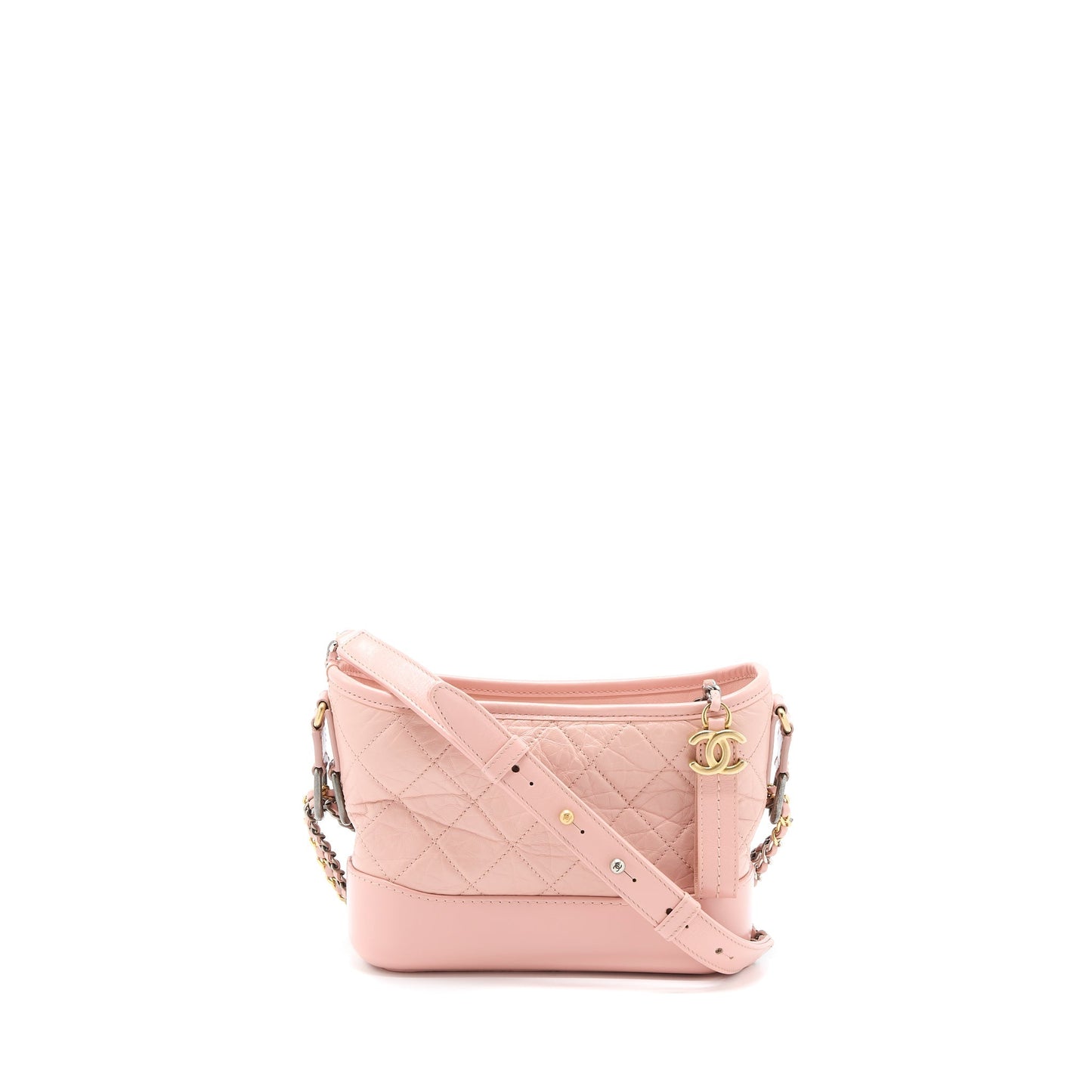 Chanel Gabrielle Hobo Calfskin Light Hardware Multicolour Pink Small Shoulder Bag
