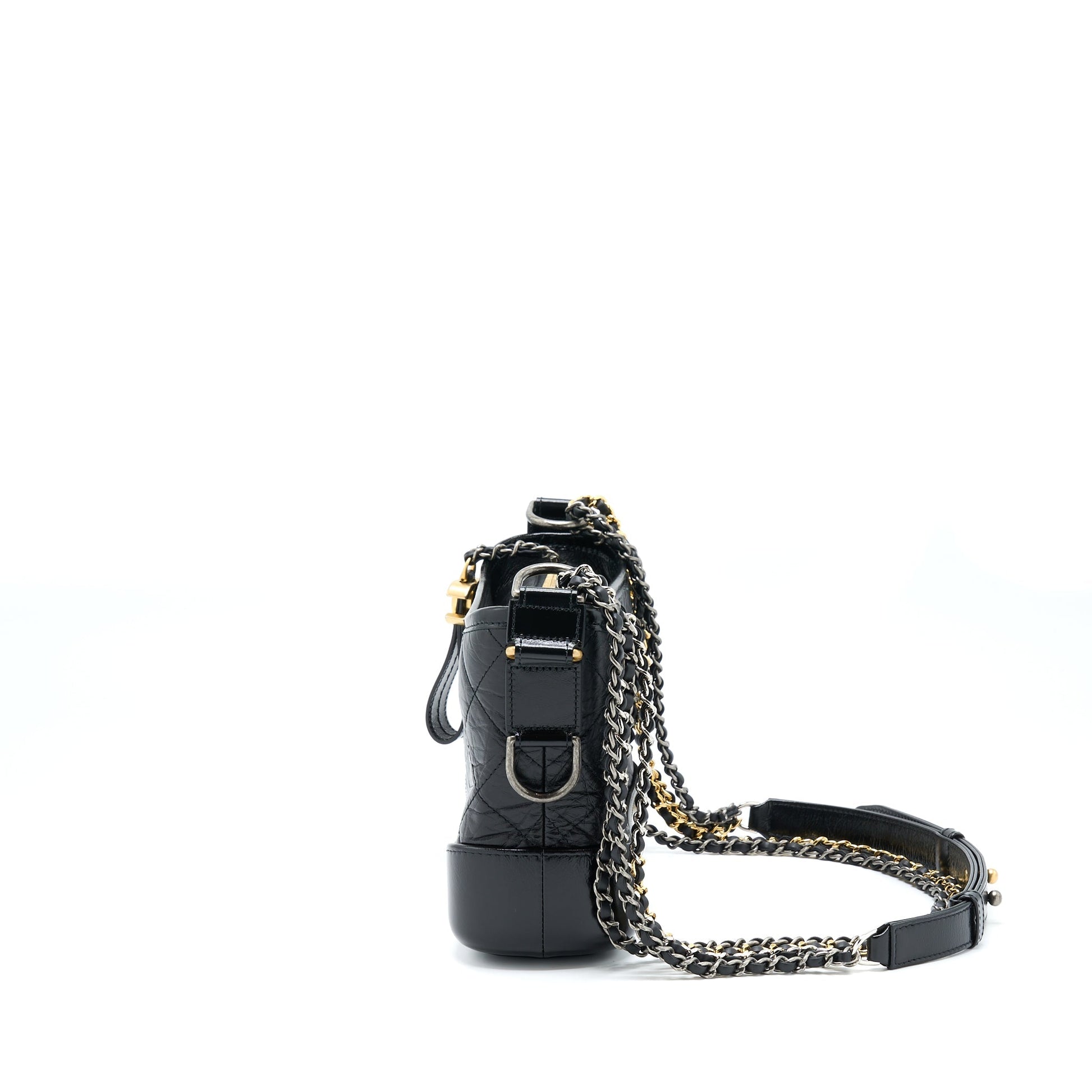 Chanel Gabrielle Hobo Hardware Microchip Multicolour Black Small Shoulder Bag