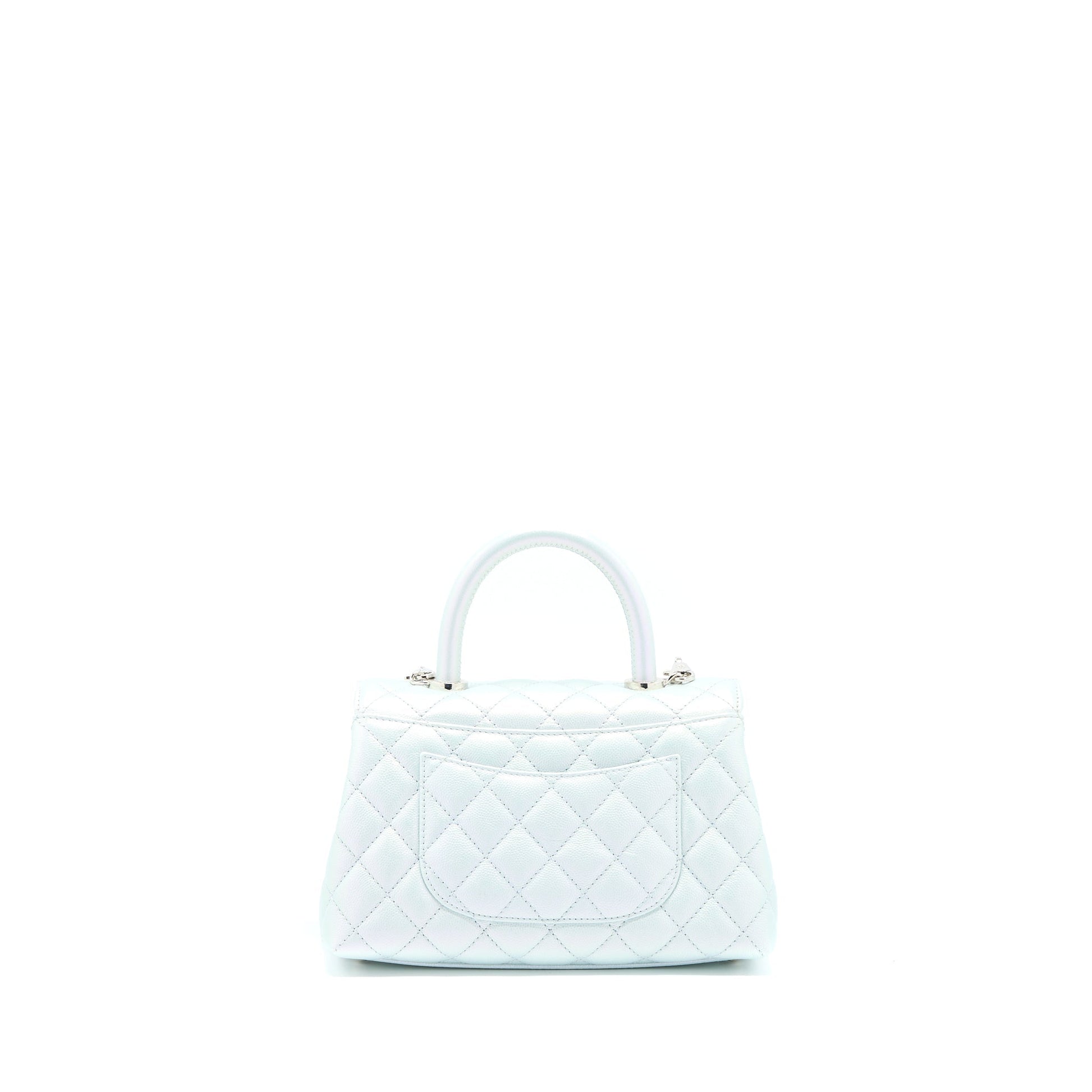 Chanel Coco Handle ombrÃ© Iridescent light Hardware Multicolour Blue Small Handbag