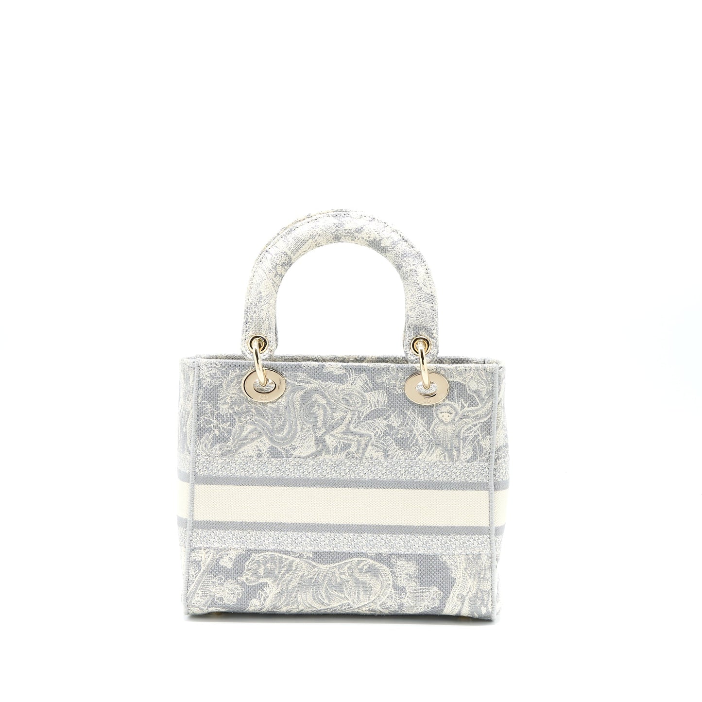 Dior Lady Purse D Lite Purse Light Grey Medium Travel Bag