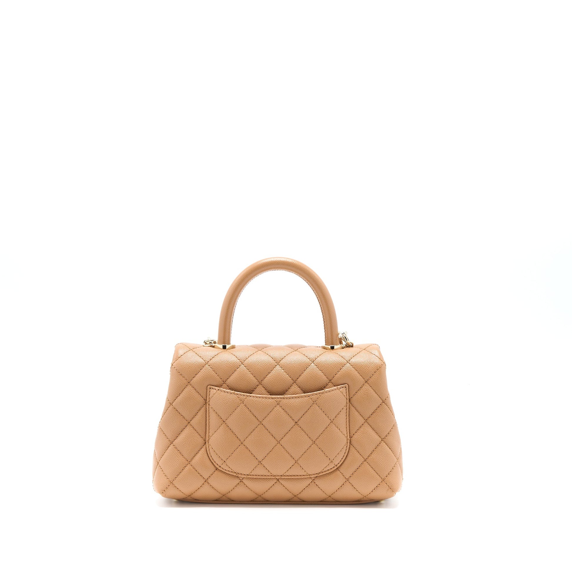 Chanel Coco Handle Caviar GHW Brown Small Handbag