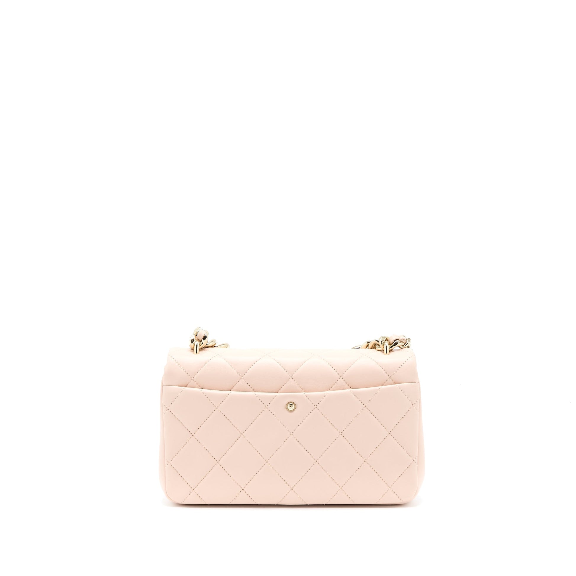Chanel 22C Rectangular Flap Giant Top Handle Pink Shoulder Bag