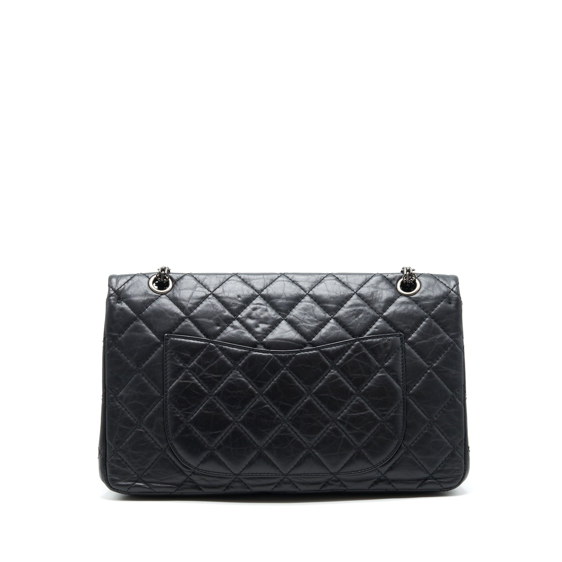 Chanel 2.55 227 reissue Calfskin Ruthenium Hardware Black Handbag