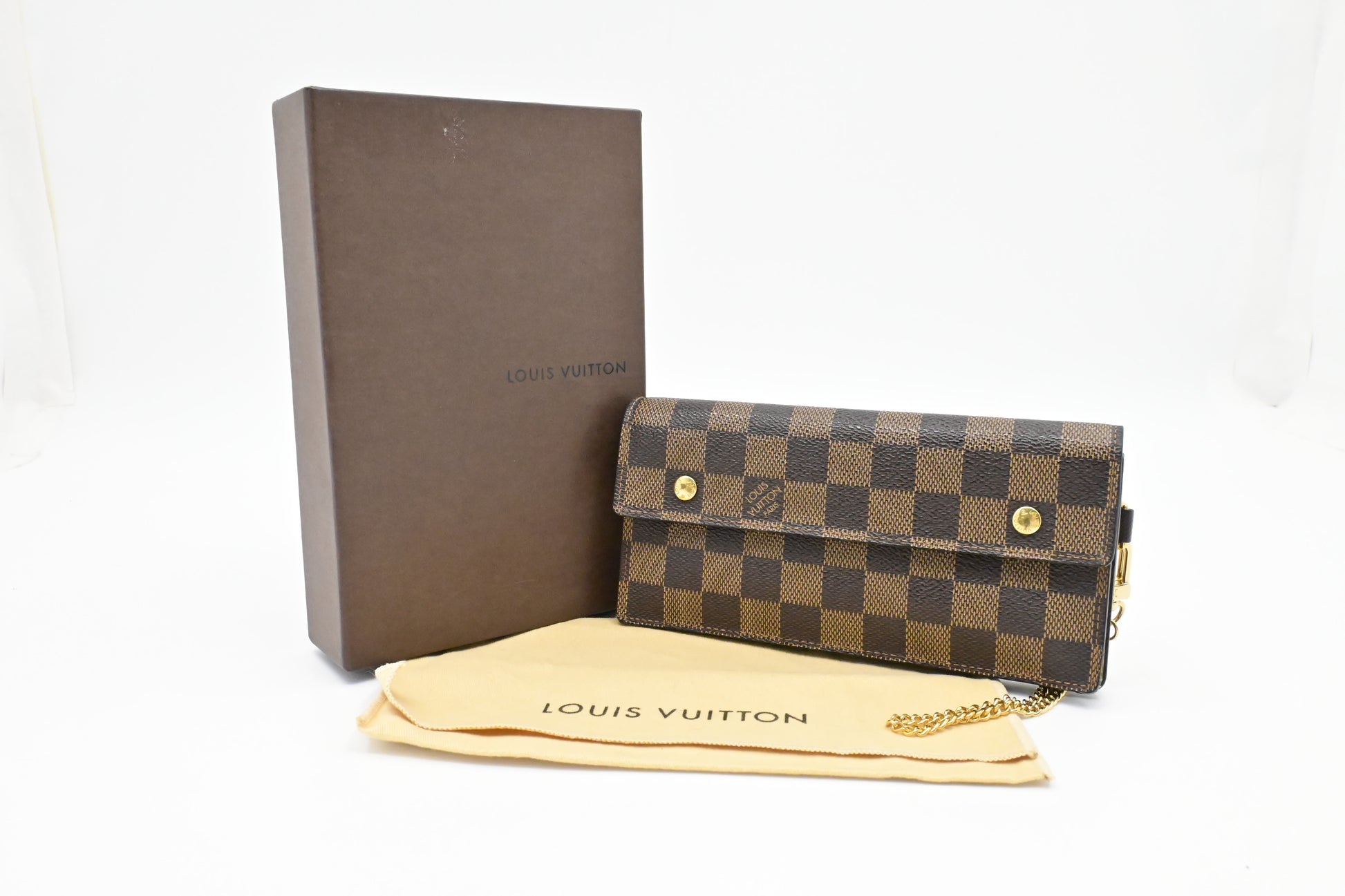 Louis Vuitton Accordion Ebene Damier Canvas Wallet Case