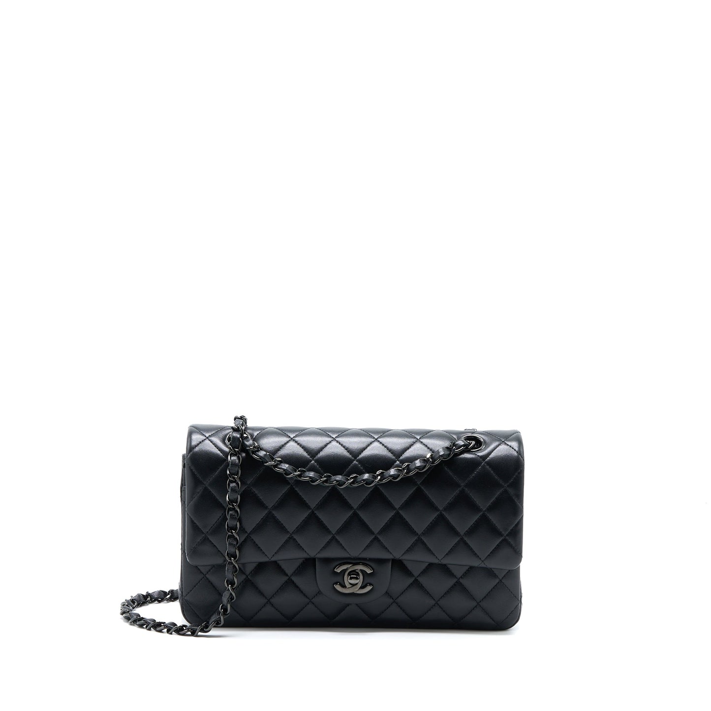 Chanel Classic Double Flap Lambskin So Hardware Black Shoulder Bag