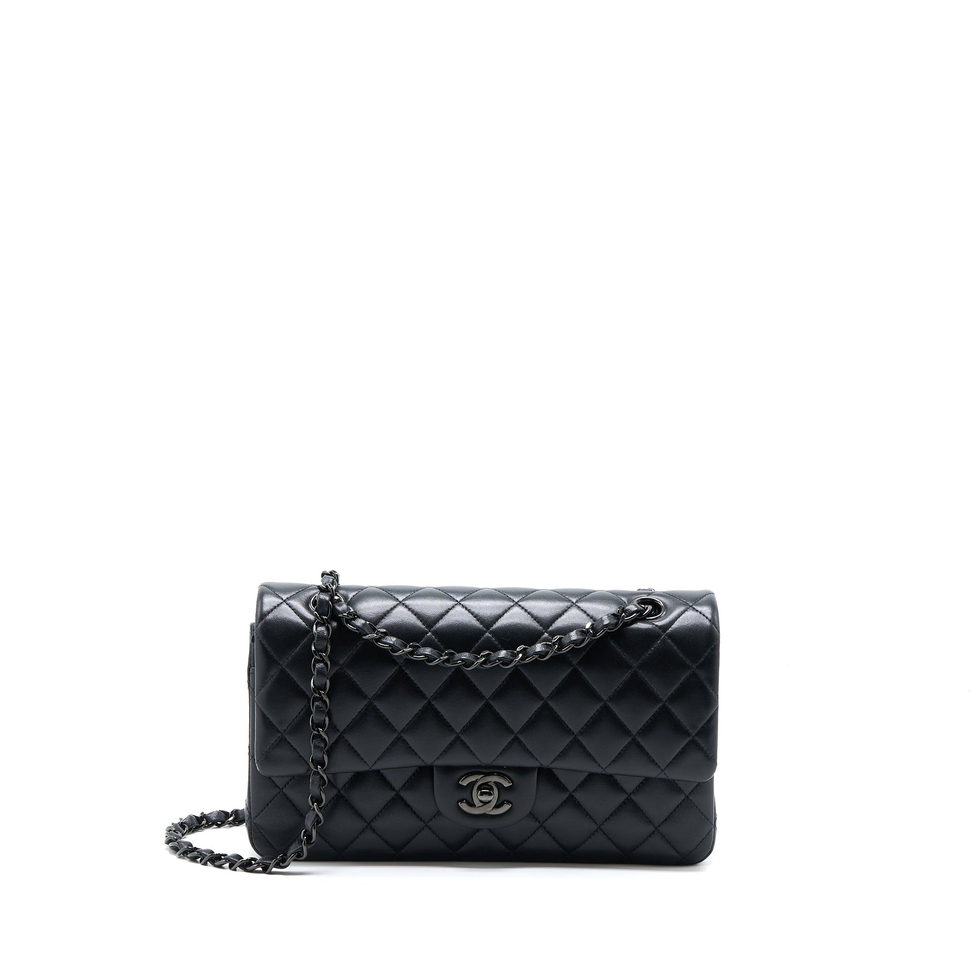 Chanel Classic Double Flap Lambskin So Hardware Black Shoulder Bag