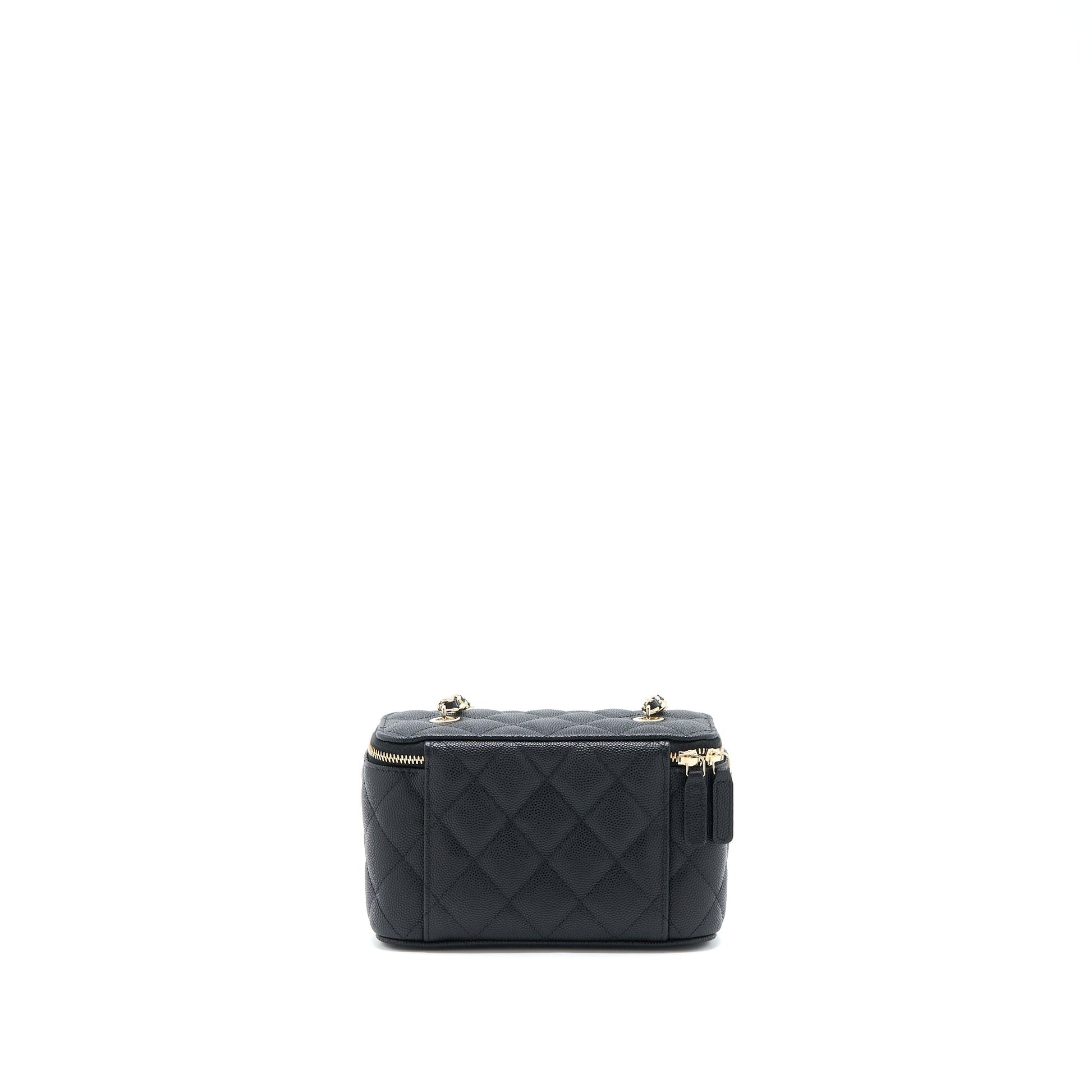 Chanel Long Vanity Caviar LGHW Black Handbag