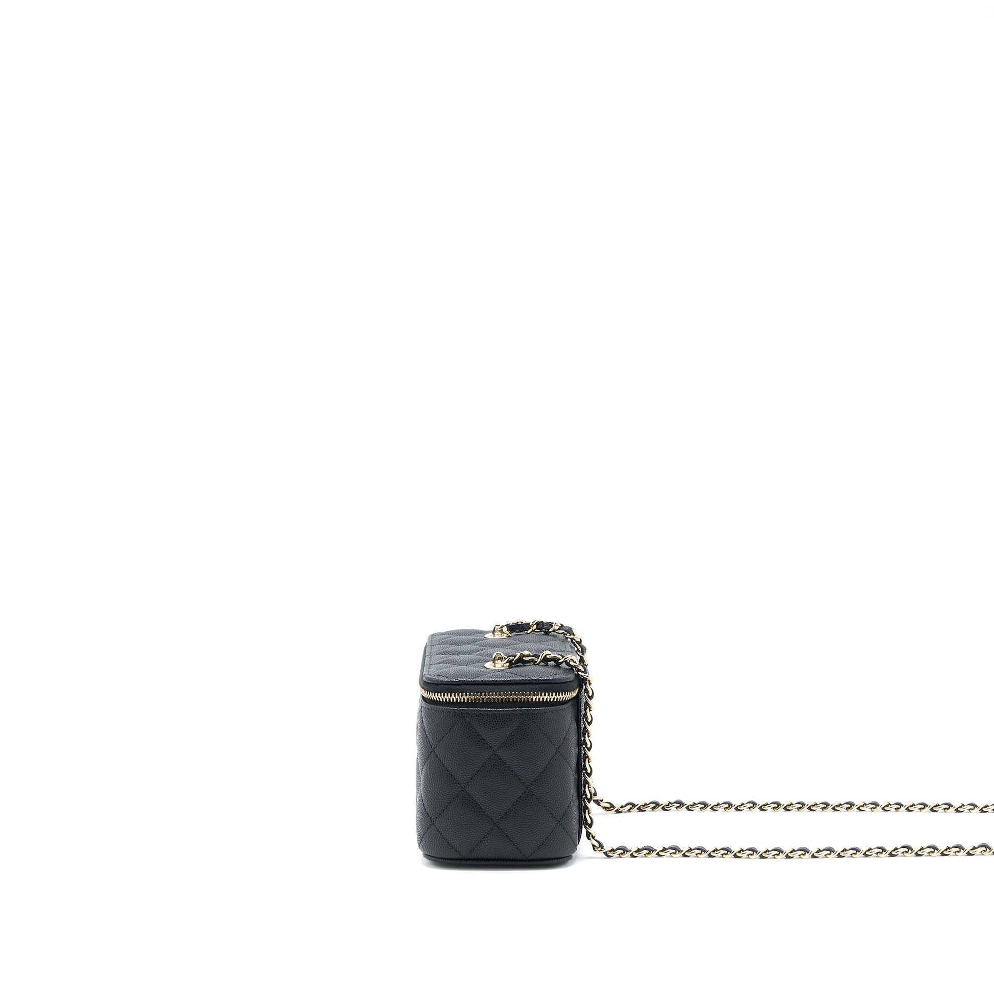 Chanel Long Vanity Caviar LGHW Black Handbag