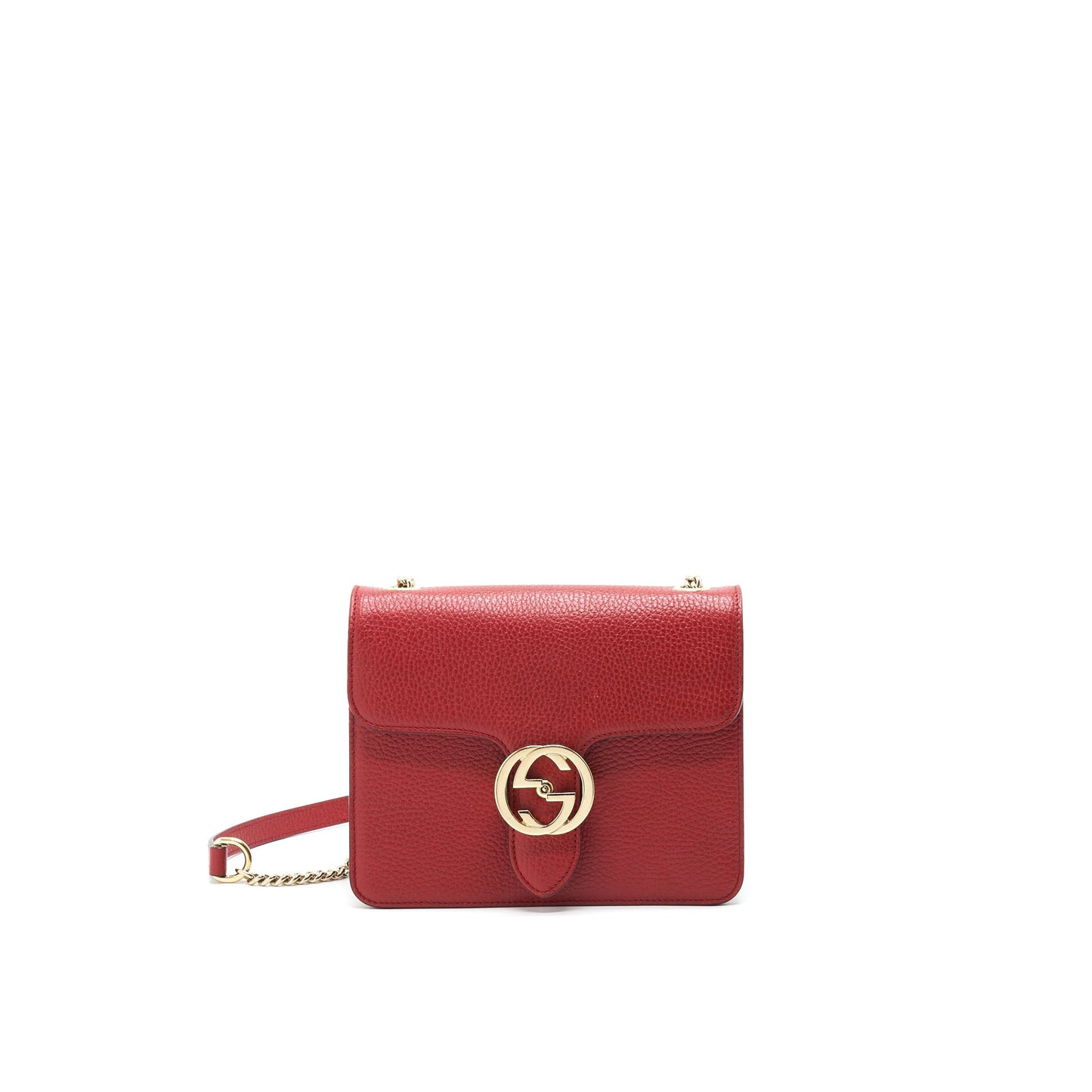 Gucci Interlocking Crossbody Bag With Red Small