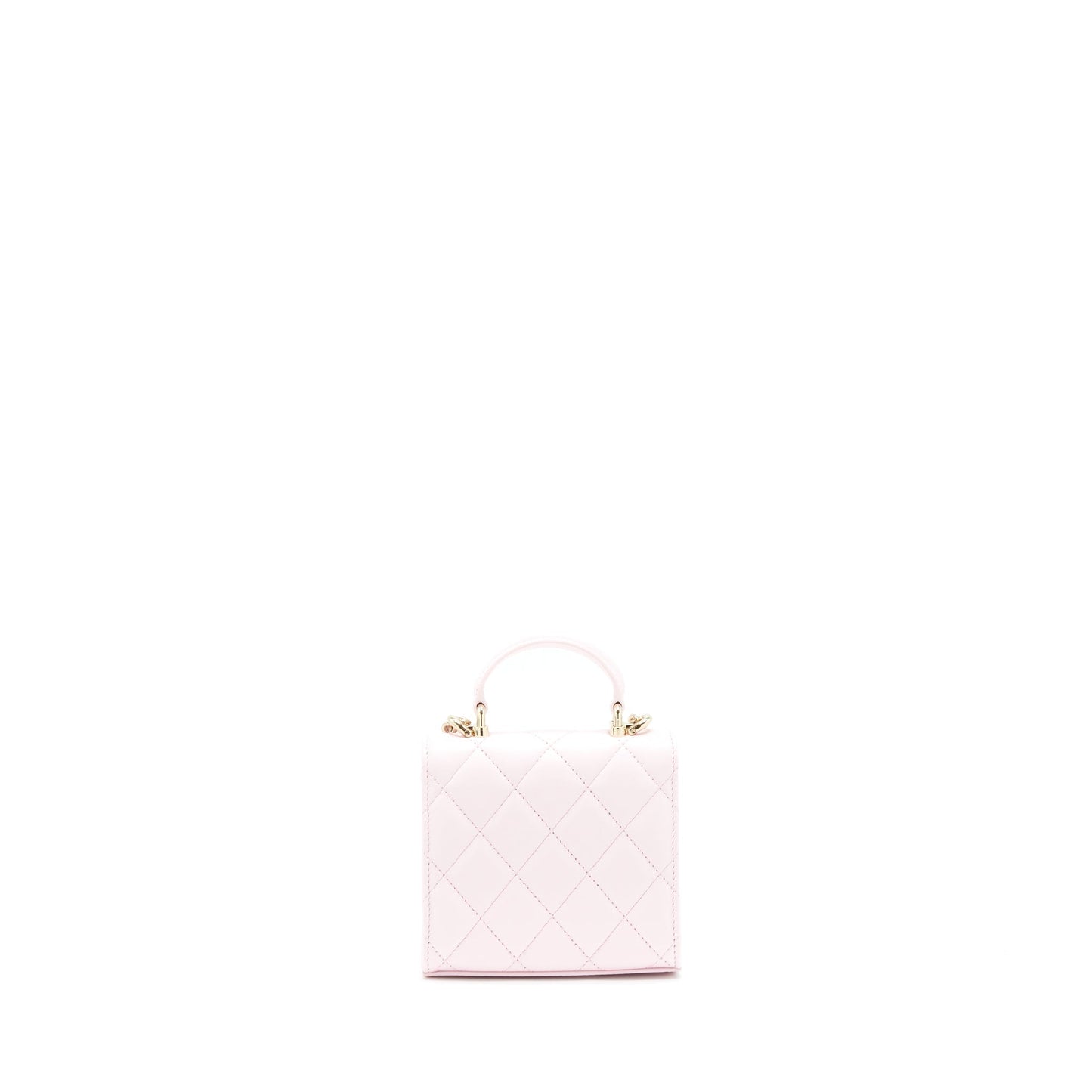 Chanel 22P Top Handle Flap Lambskin LGHW Pink Shoulder Bag