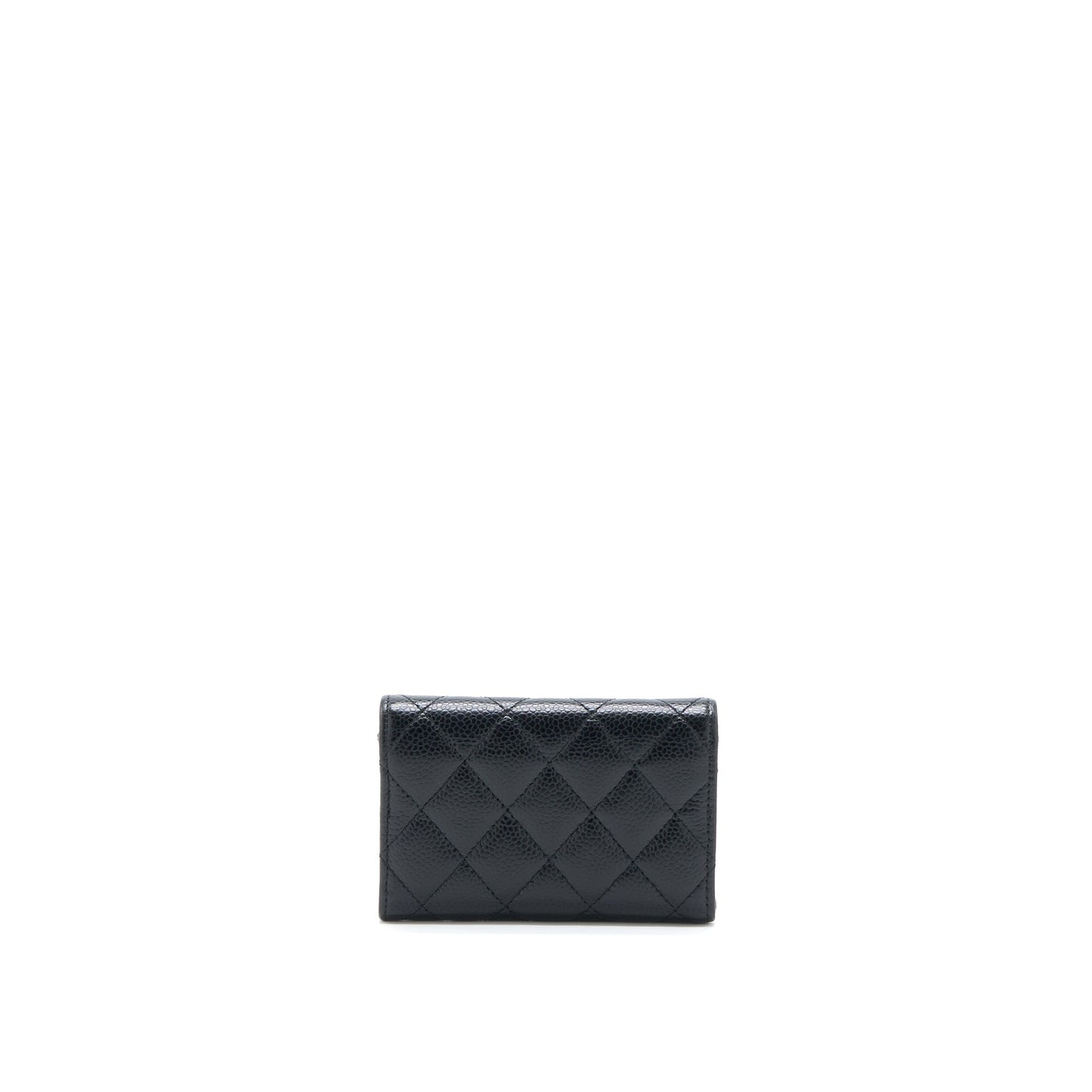 Chanel Classic Flap Cardholder Caviar GHW Black Wallet Case