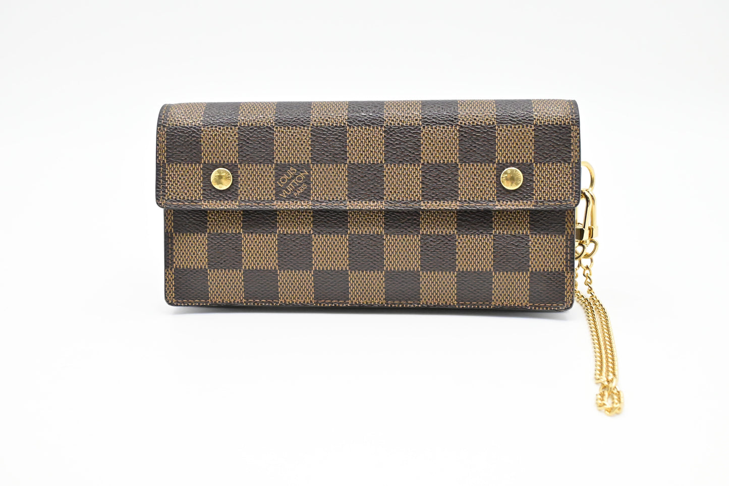 Louis Vuitton Accordion Ebene Damier Canvas Wallet Case
