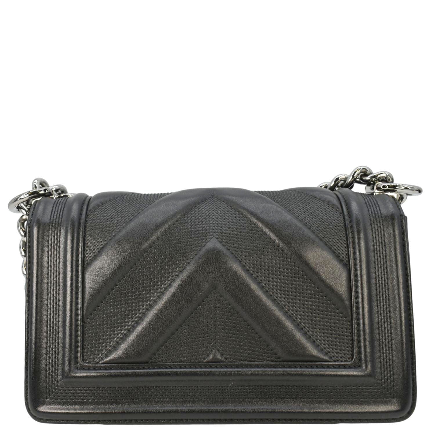 Chanel Boy Leather Black Travel Bag