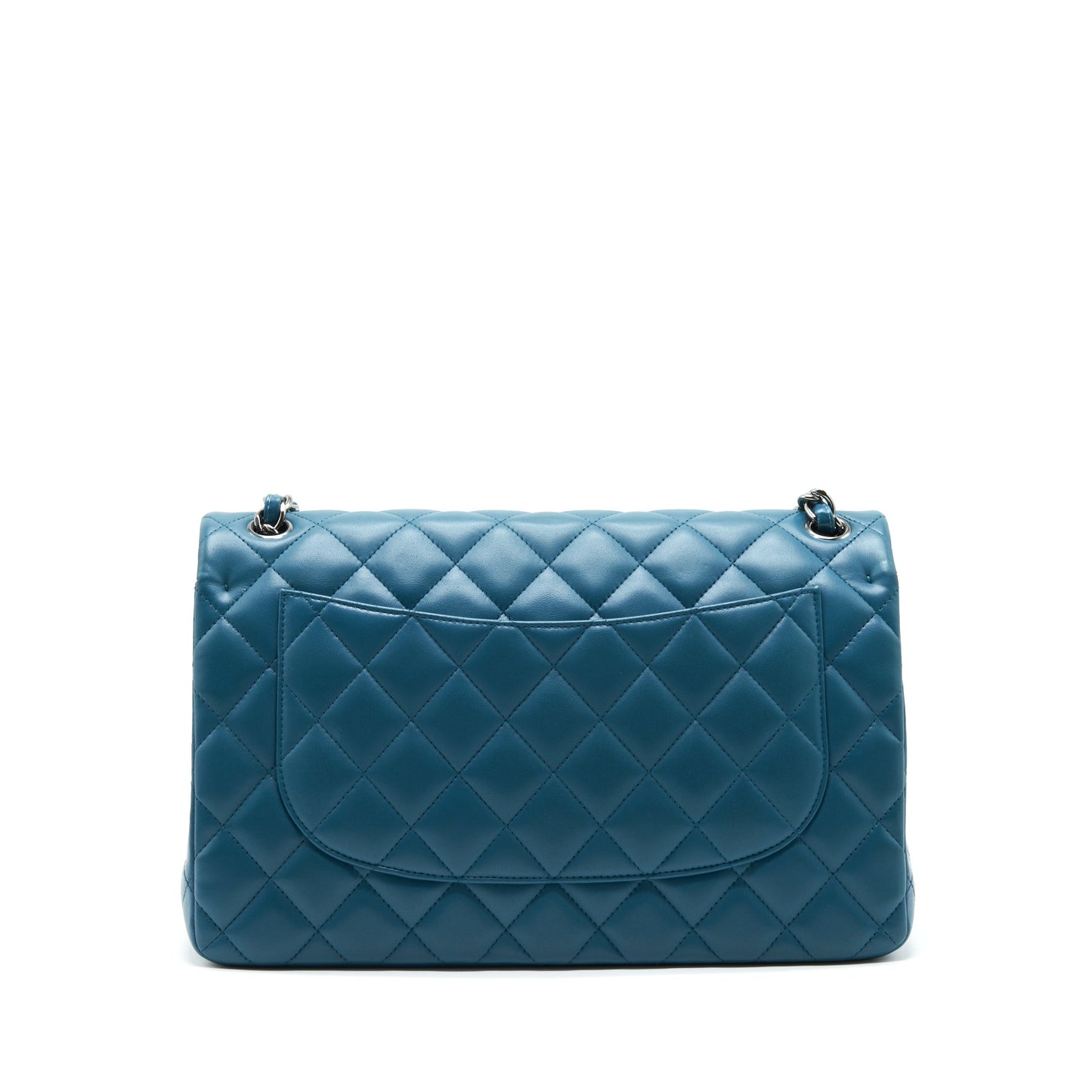 Chanel Jumbo Classic Double Flap Lambskin SHW Green Shoulder Bag