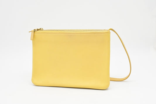 Celine Crossbody In Pale Yellow Handbag Leather Crossbody Bag