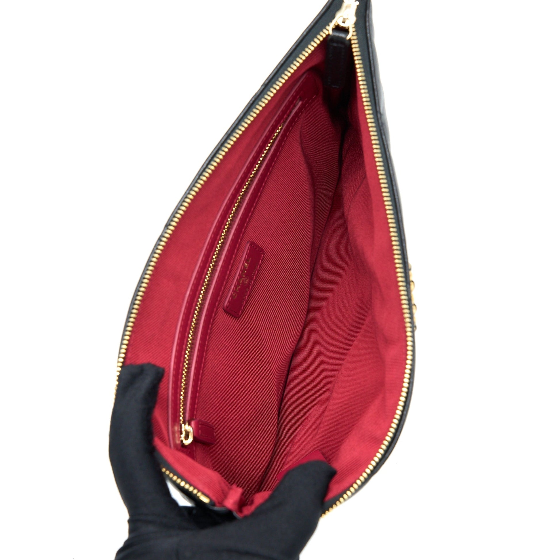 Chanel 19 Lambskin GHW Multicolour Black Clutch Bag