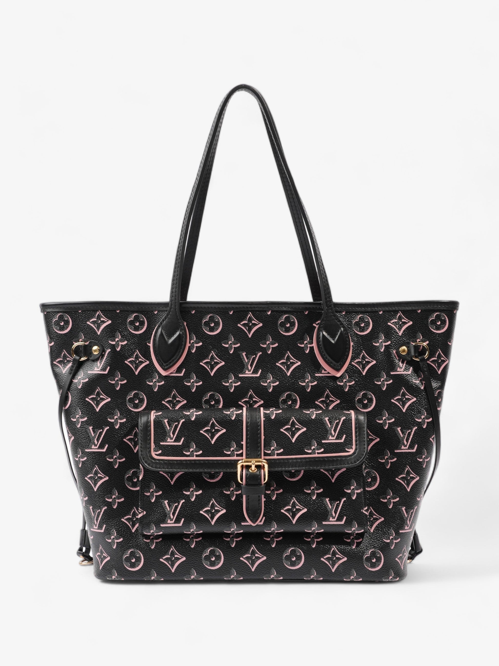 Louis Vuitton Neverfull MM Fall You Coated Monogram Canvas Coated Canvas Black Apparel