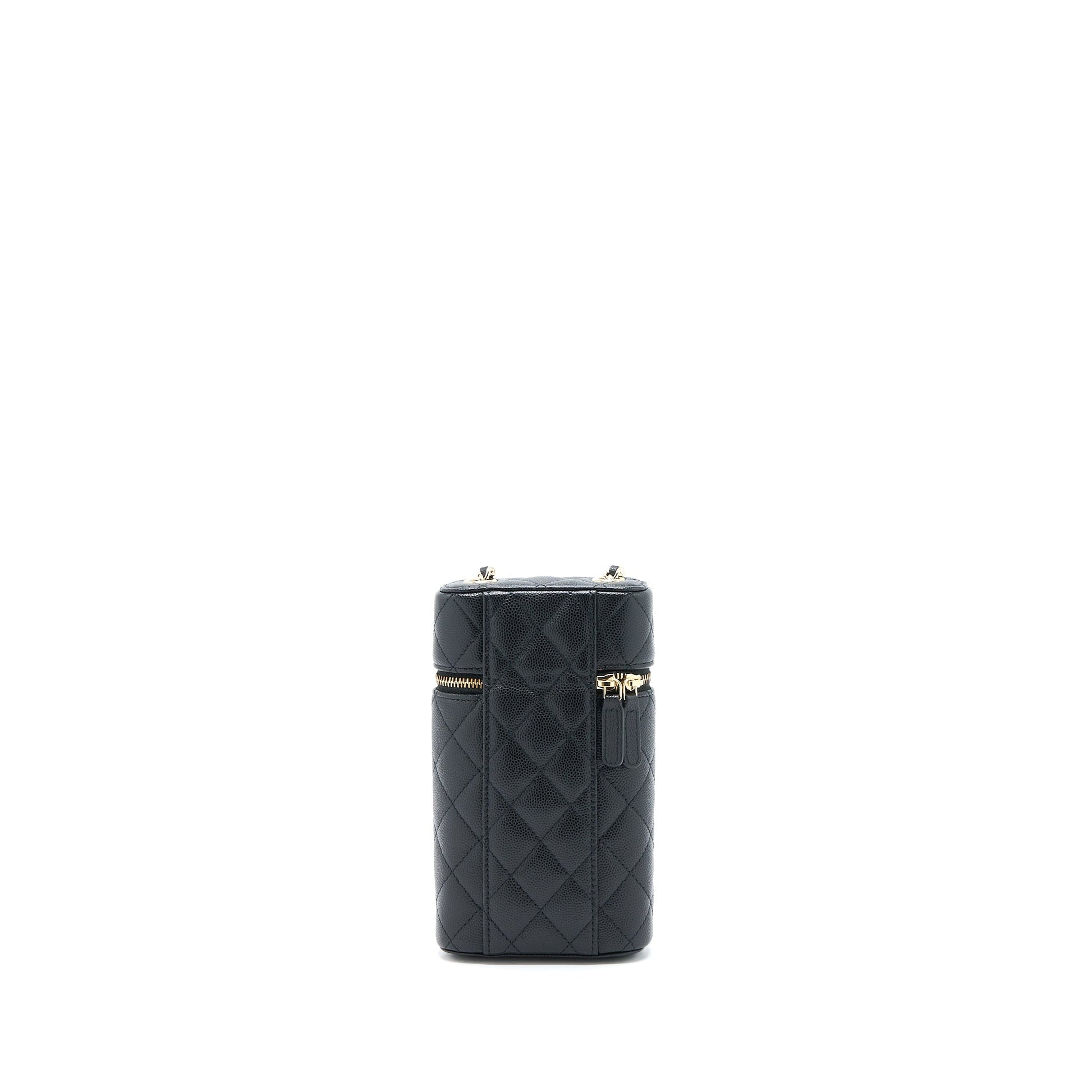 Chanel Vanity Phone Holder Caviar LGHW Black Handbag