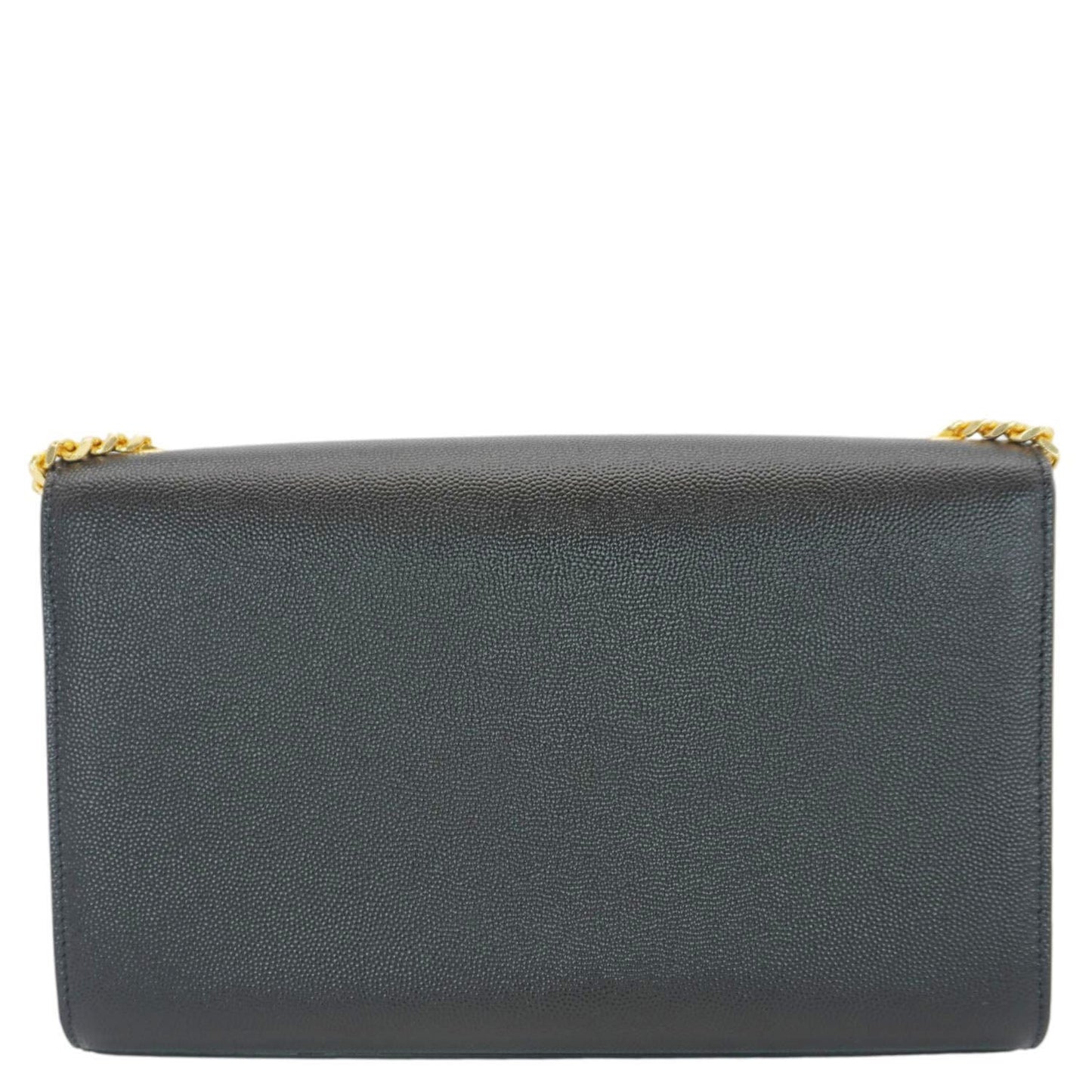 YSL Saint Laurent Yves Kate Grain De Poudre Crossbody Bag Leather Black Medium